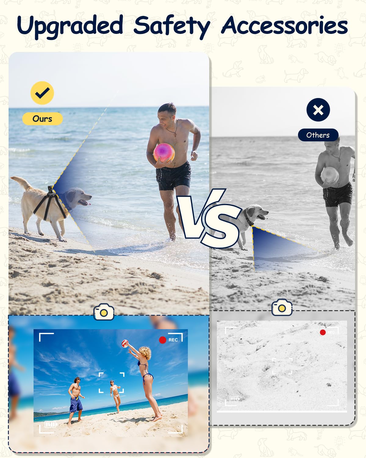 2K Pet Collar Camera With 32Gb Sd Card Dog Collar Camera, 20Mp Wifi Petcamera,Accessories Newly Upgraded With Remote