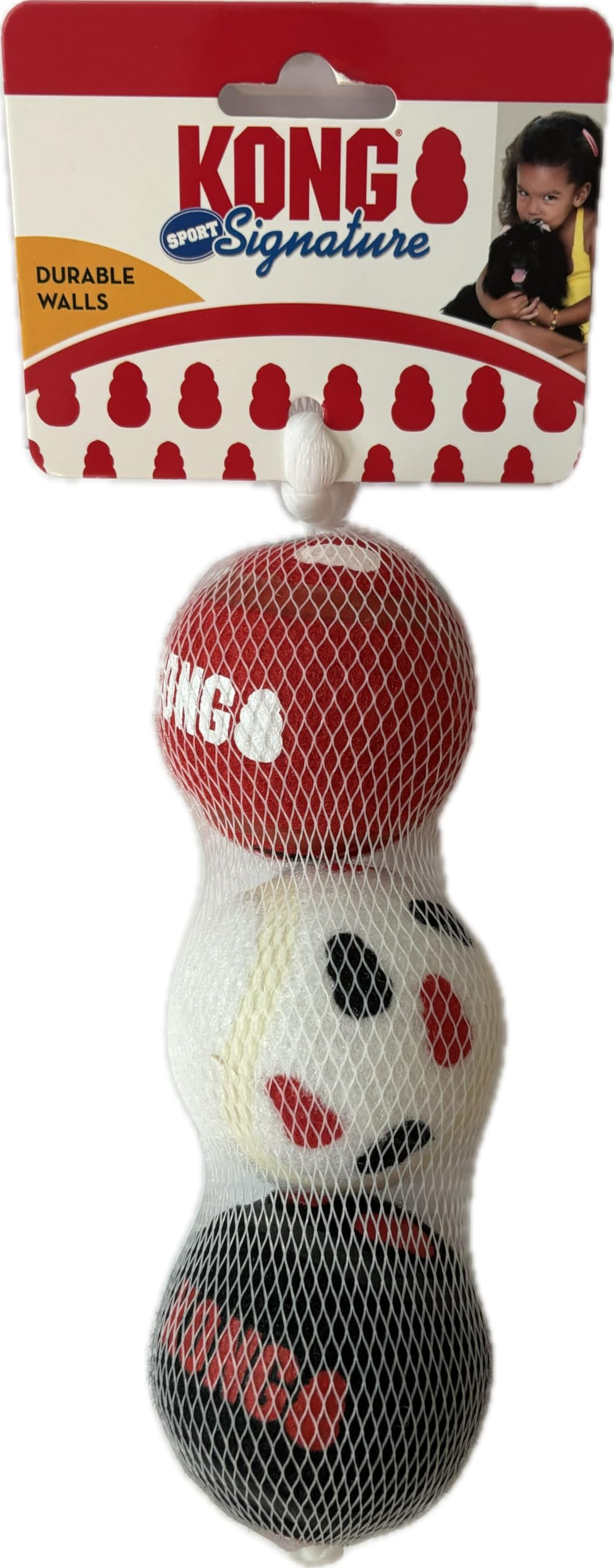 Kong Signature Sport Balls Dog Toy, Medium, 3 Pack