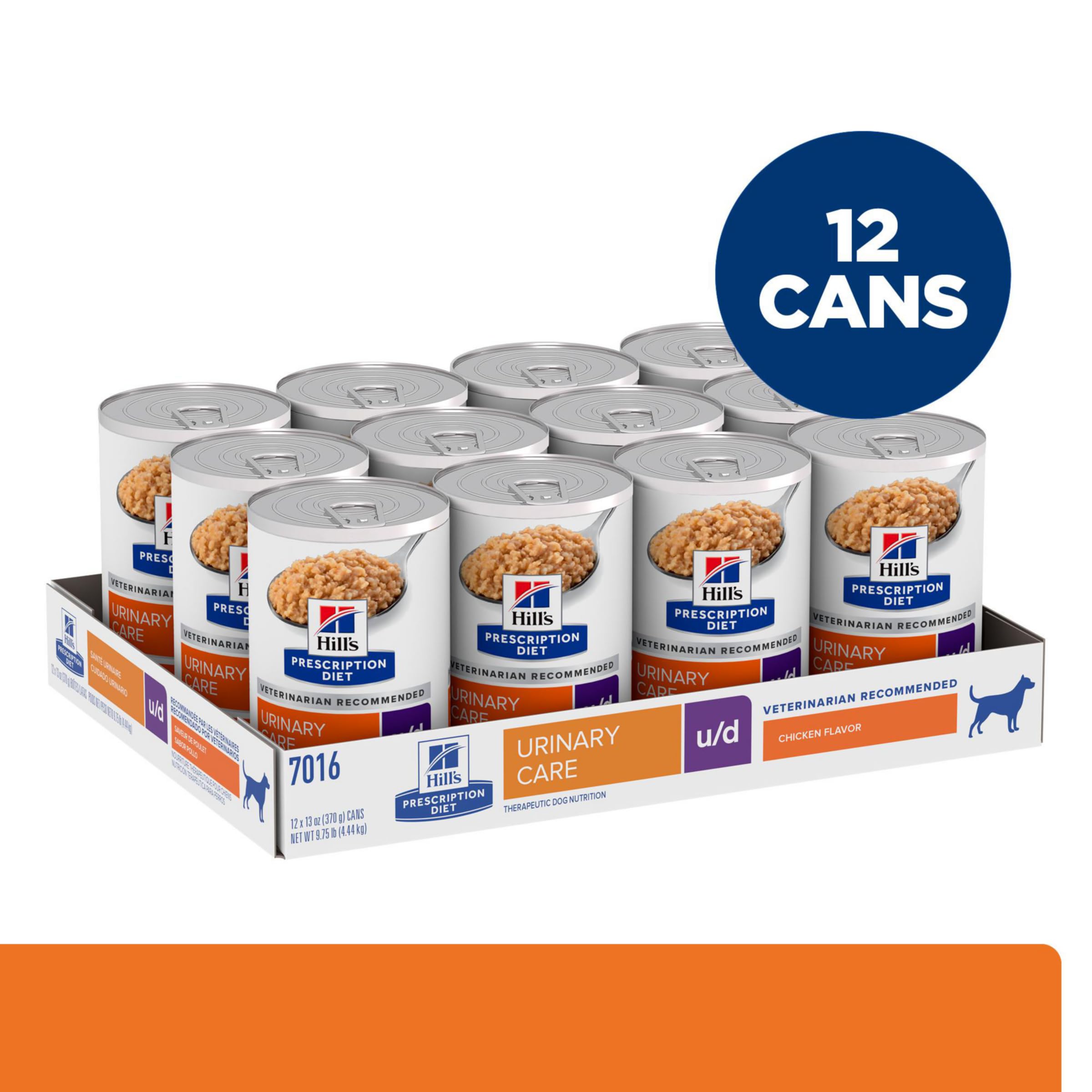 Hills Prescription Diet u/d Urinary Care Chicken Flavor Wet Dog Food, Veterinary Diet, 13 oz. Cans, 12-Pack