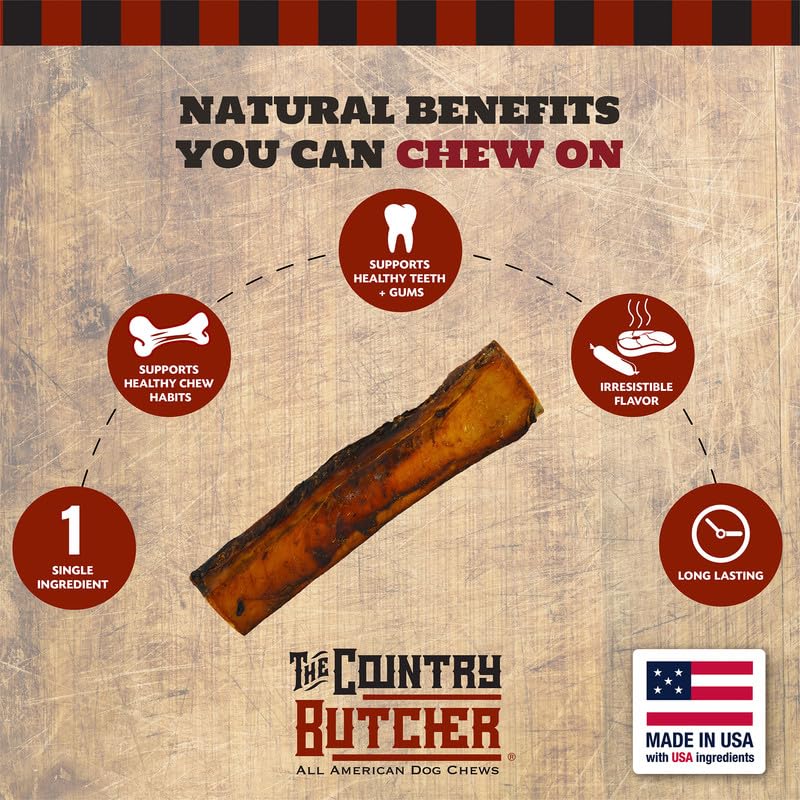 THE COUNTRY BUTCHER 10 Meaty Beef Rib Dog Bones, Made in USA, Natural Dog Chews for Light to Moderate Chewers & Medium to Large