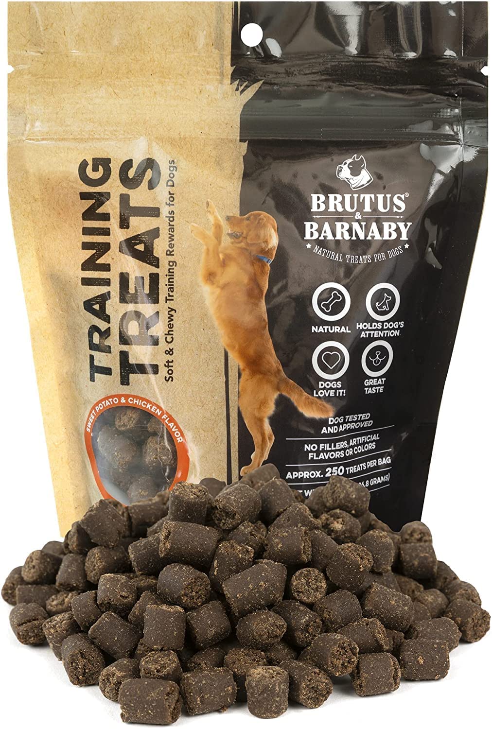 BRUTUS & BARNABY Training Treats for Dogs - Sweet Potato & Chicken - All-Natural Healthy Low Calorie Treat - Great to Use for Re