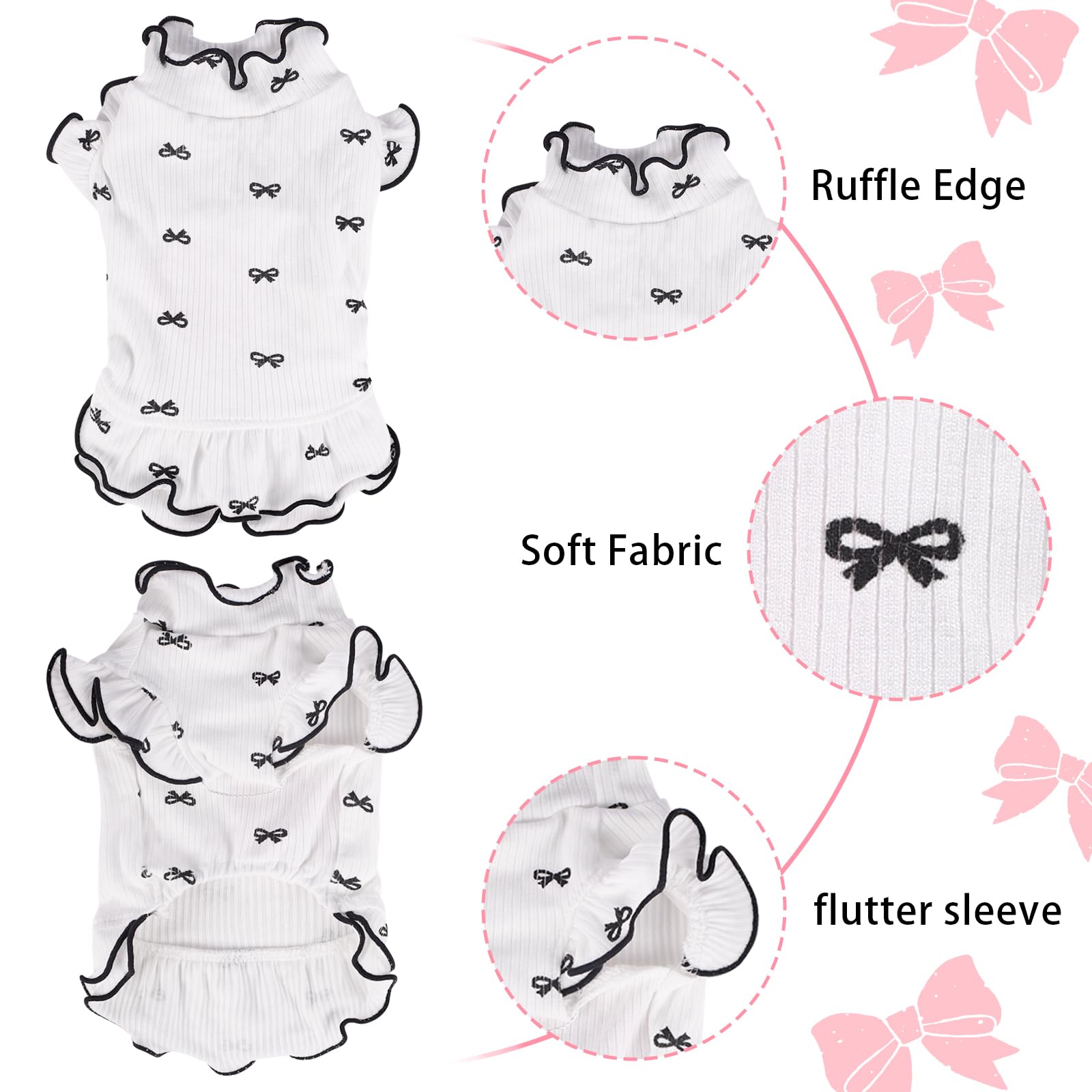 Yoolhamy Small Dog Clothes Extra Small Dogs Spring Summer Dress Cute Soft And Breathable Outfits For Female Chihuahua Shih Tzu Y