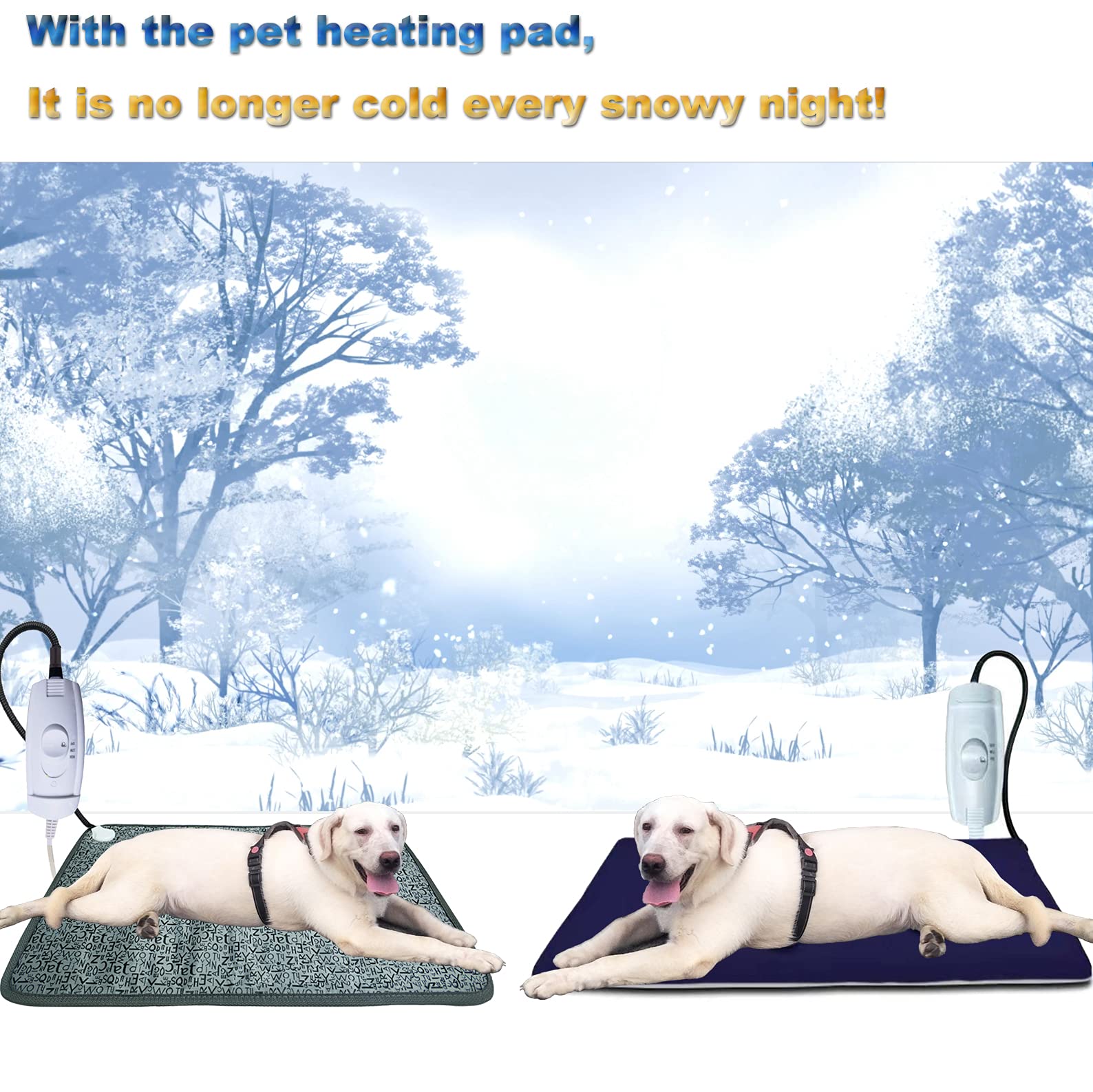 Pet Heating Pad Large Dog Cat Heated Bed Mat 34X21 Inch Dog Heating Pad With Soft Washable Cover Electric Heating Pad Keep Pets Warmer Water Resistant Chew Resistant Cord