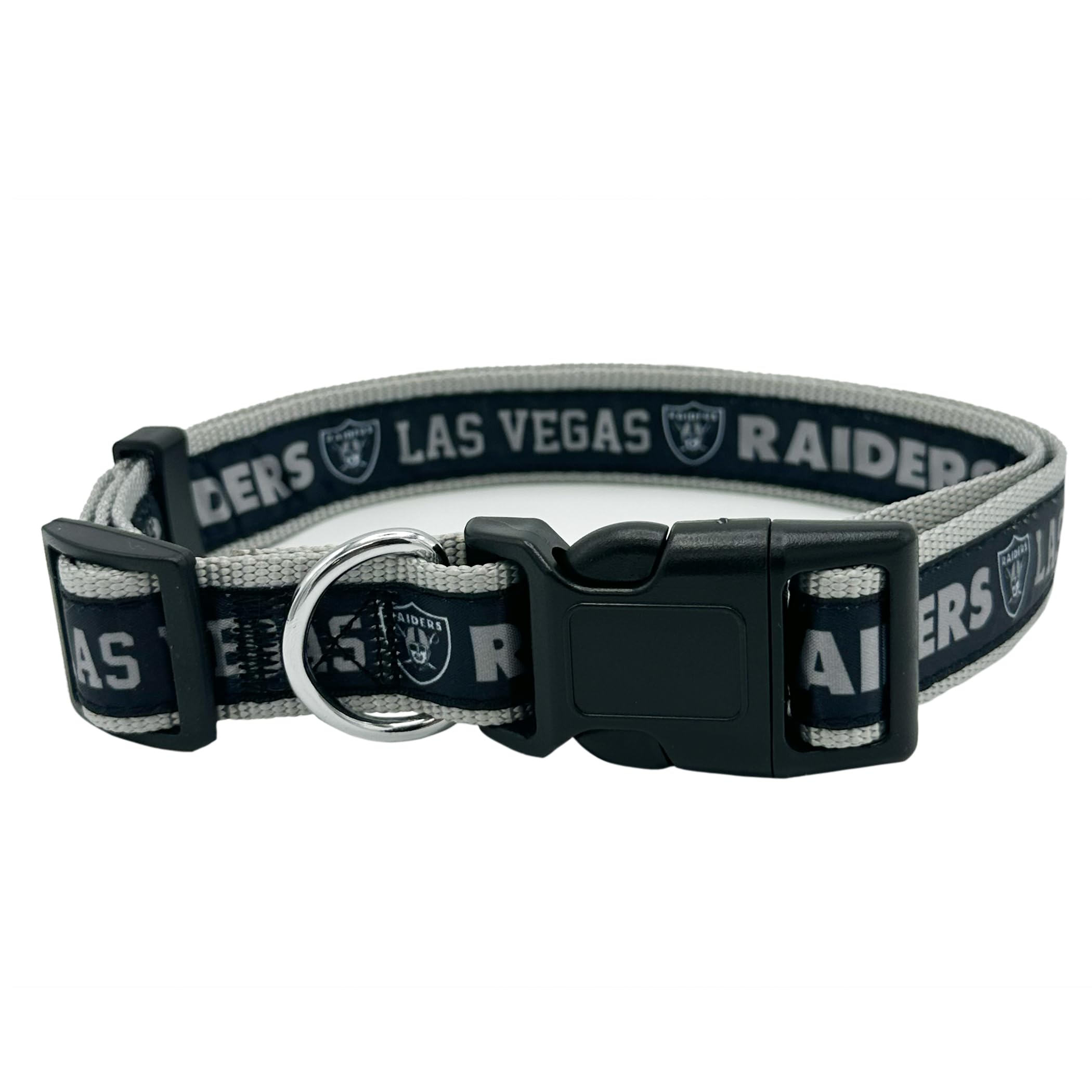 Pets First NFL Raiders Licensed PET COLLAR, Small - Heavy-Duty, Strong, and Durable Dog Collar. Available in 31 Football Teams a