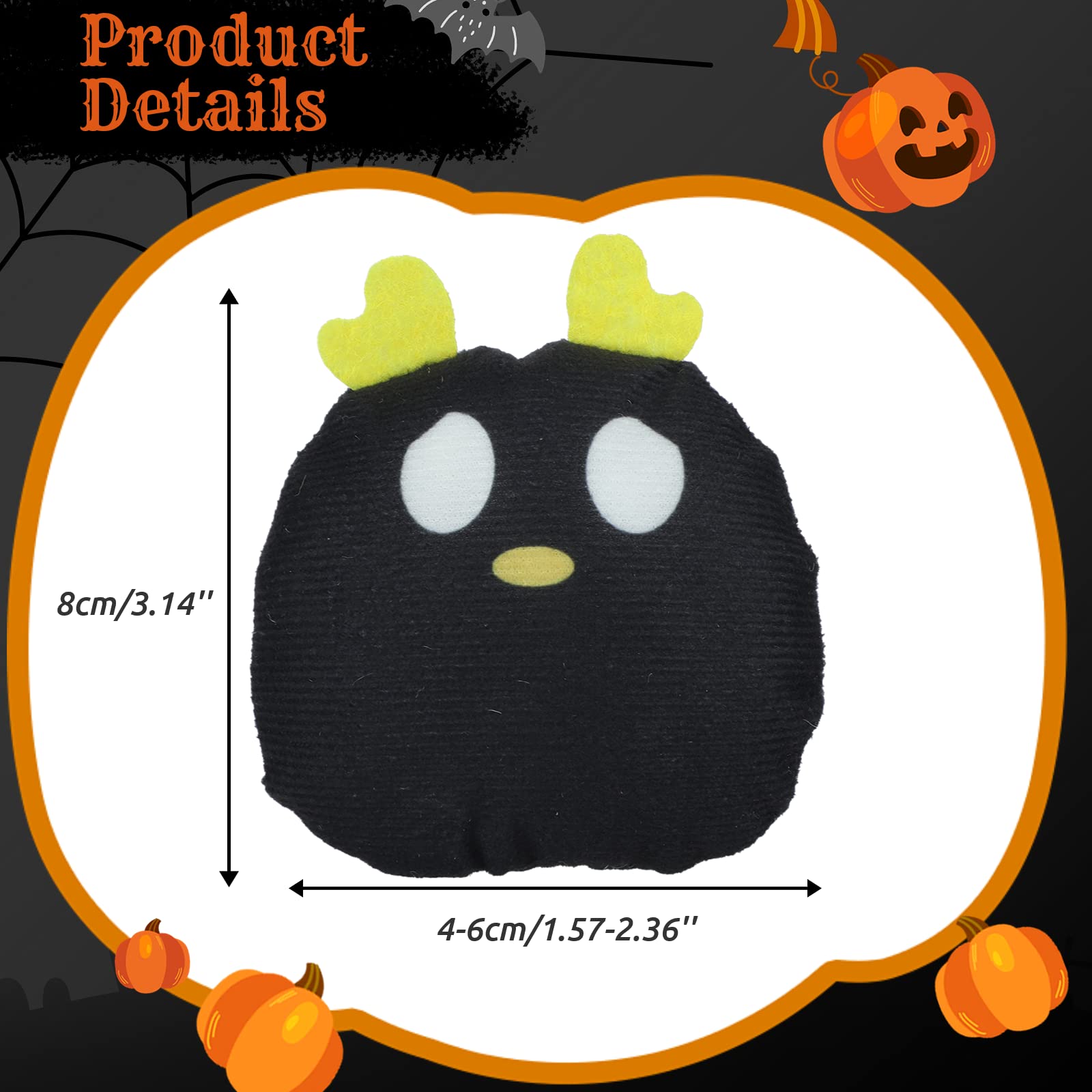 Yhomu Cat Catnip Toys Horrible Halloween Ghost Cat Chew Toy Bite Resistant Catnip Toys Set Of 6 Ghost Monster 2-Sided Catnip Fil