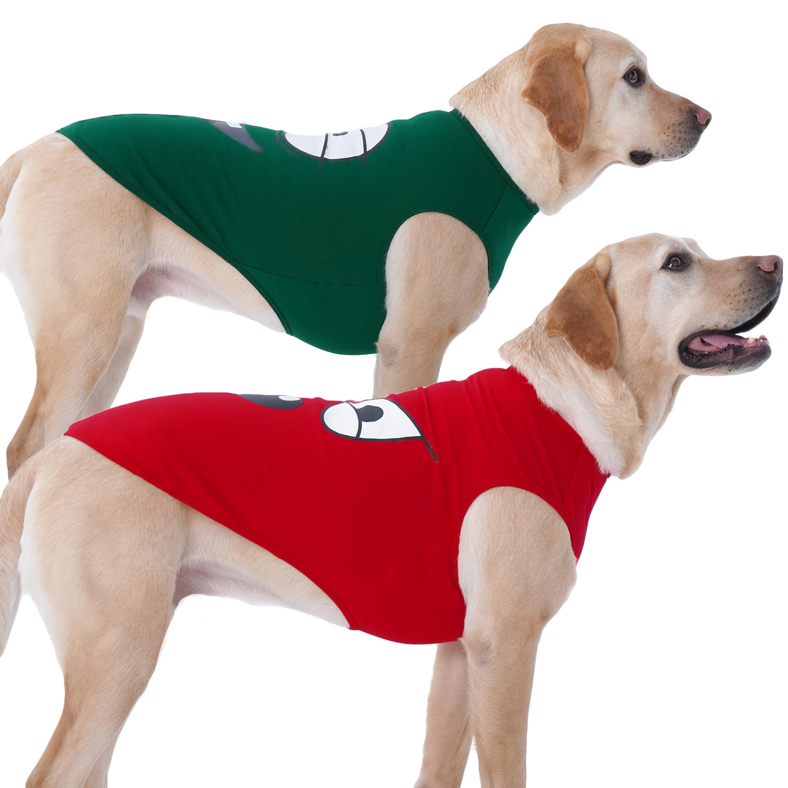 Iecoii 2 Pack Pet Tank Top Tee Sleeveless| 3X-Large |Summer Dog Clothes Apparel,Pet Funny Costume Doggy T-Shirts Clothing For La