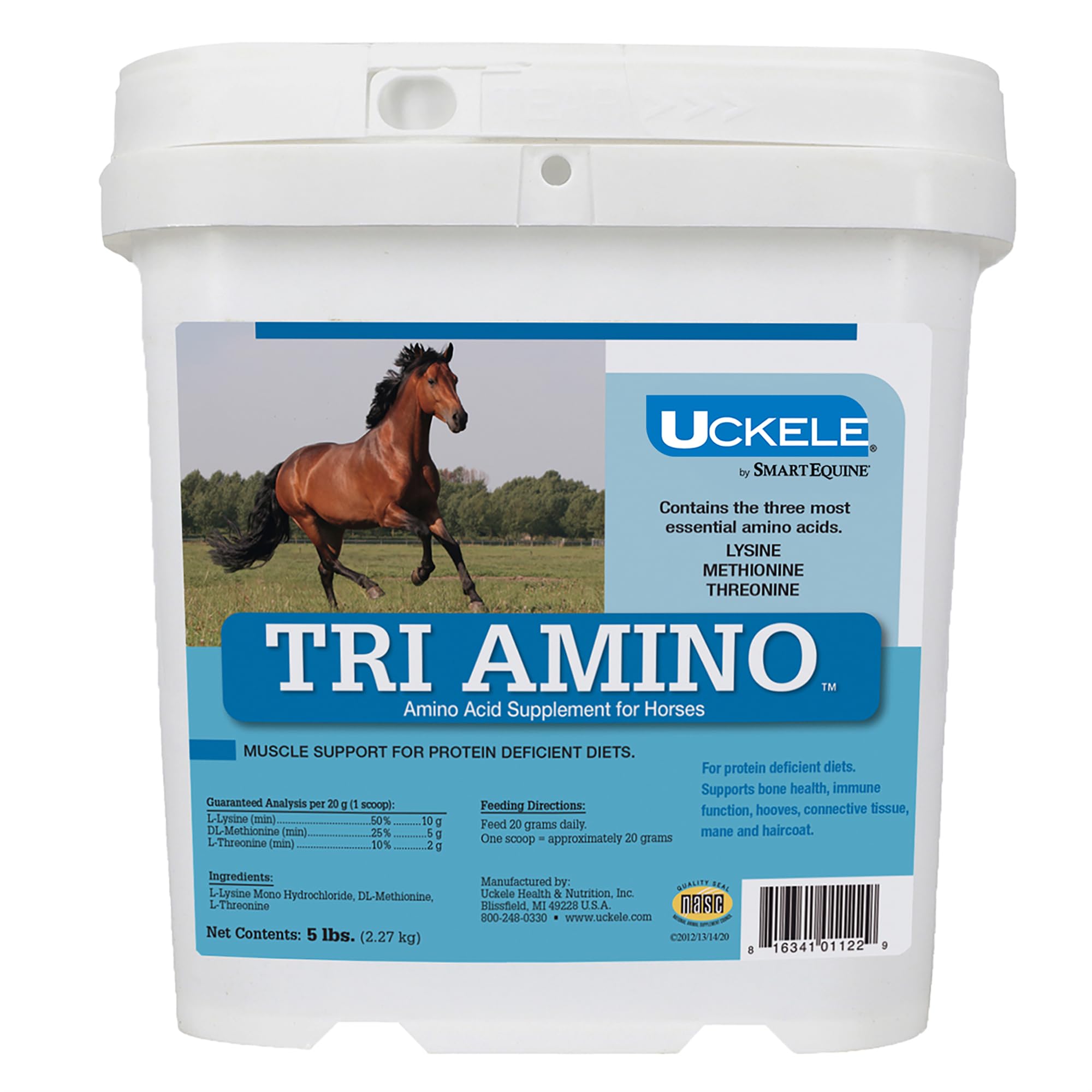 Uckele Tri Amino Horse Supplement - Equine Vitamin & Mineral Supplement - 5 Pound (lb)