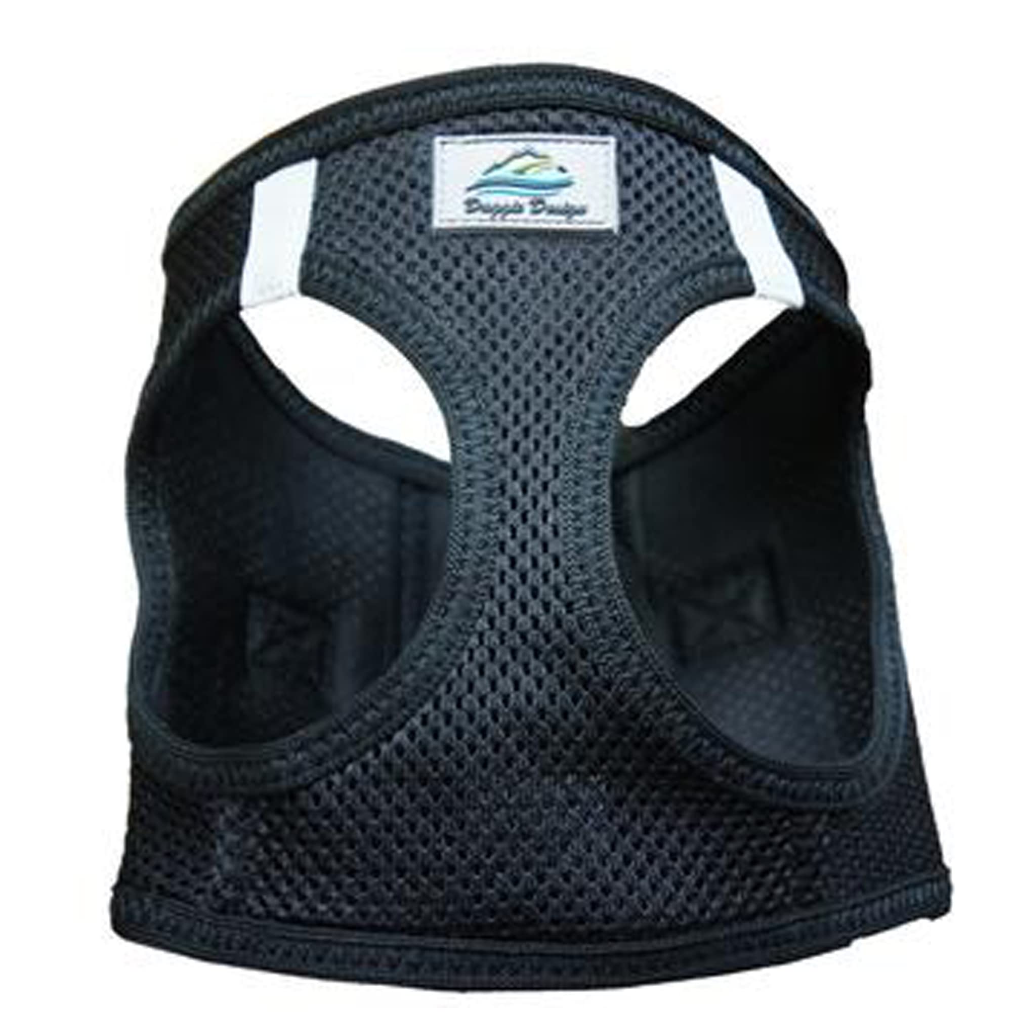 Doggie Design Amercan River Ultra Choke-Free Harness (Black, Small (Chest 13'-16' Weight 6-11 Lbs))