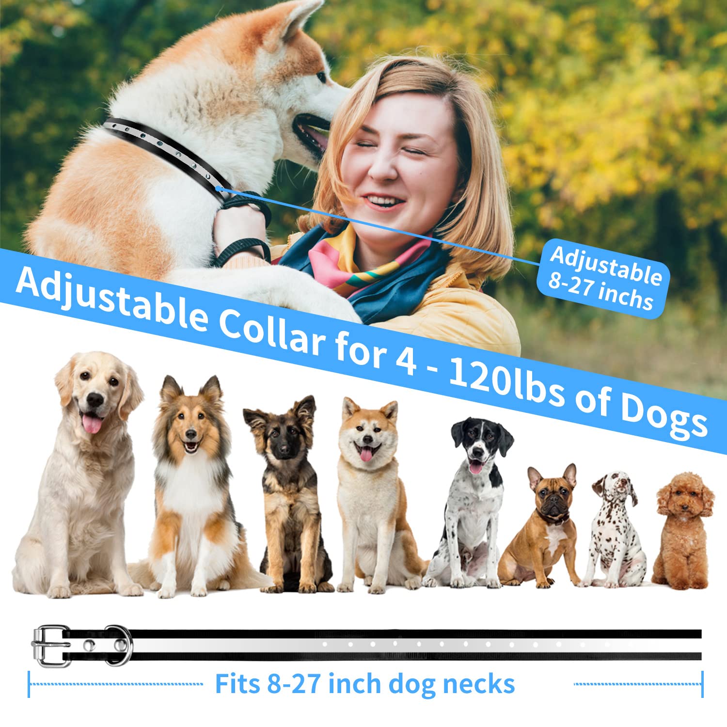 PaiPaitek Bark Collar with Remote, Automatic Bark and Training Collar Combo with Beep, Vibration, Shock, Auto Bark Mode, Up to 3