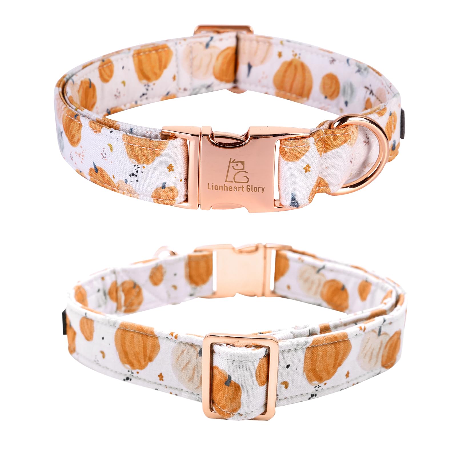 Lionheart Glory Dog Collar Halloween Collar Dog Fall Dog Collars, Adjustable Heavy Duty Dog Collar For Small Dogs Pumpkin Collar Dog