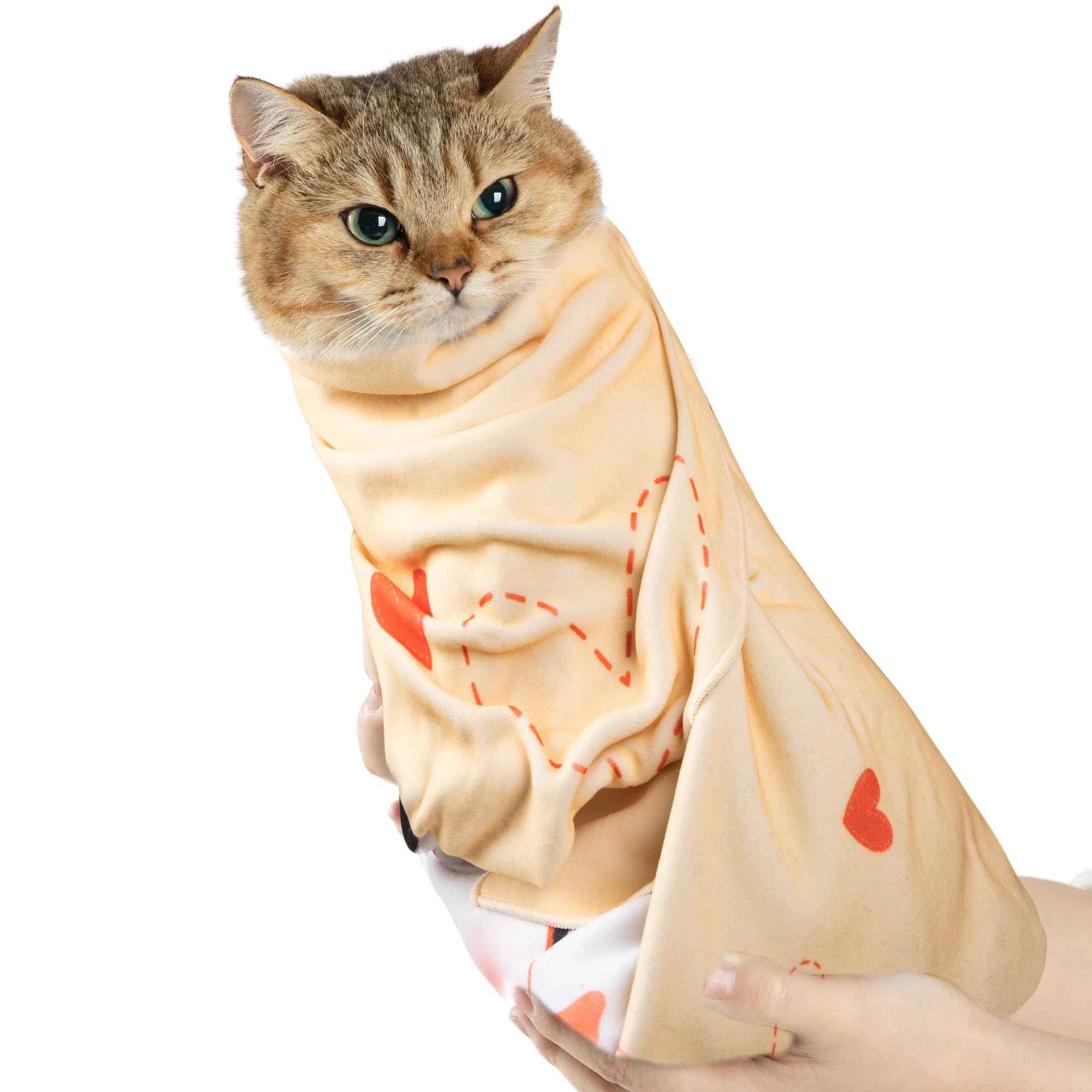 Zingterra Cat Grooming Wrap,Anti-Escape Cat Wrap For Grooming,Self-Adherent Soft Cat Blanket To Wrap,Clip Nails, Anti-Bite, Anti
