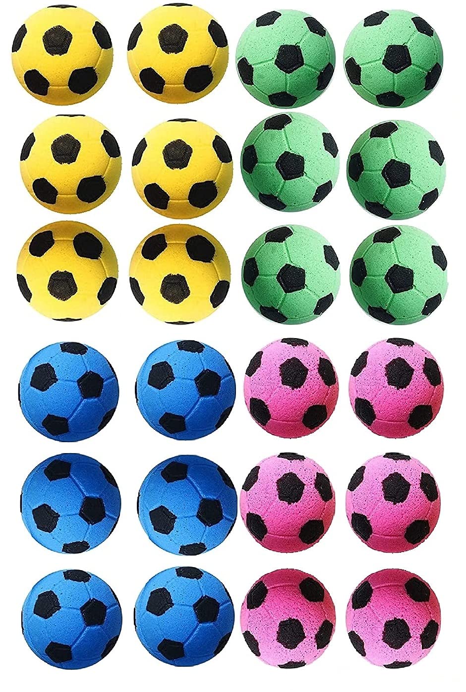 Cat Foam Ball Cat Sponge Ball Toy Cat Soccer Ball Toy (Foam Soccer Balls 24 Pcs)
