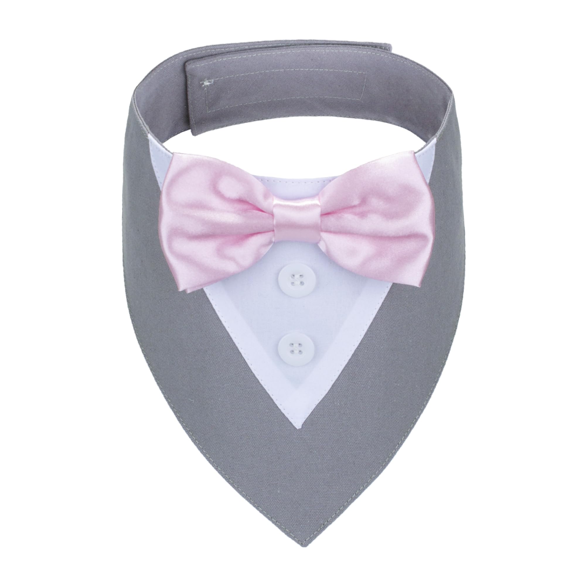 Adoggygo Formal Dog Tuxedo Wedding Pet Bandana Collar With Bowtie, Adjustable Birthday Wedding Formal Tux Costumes For X-Small P