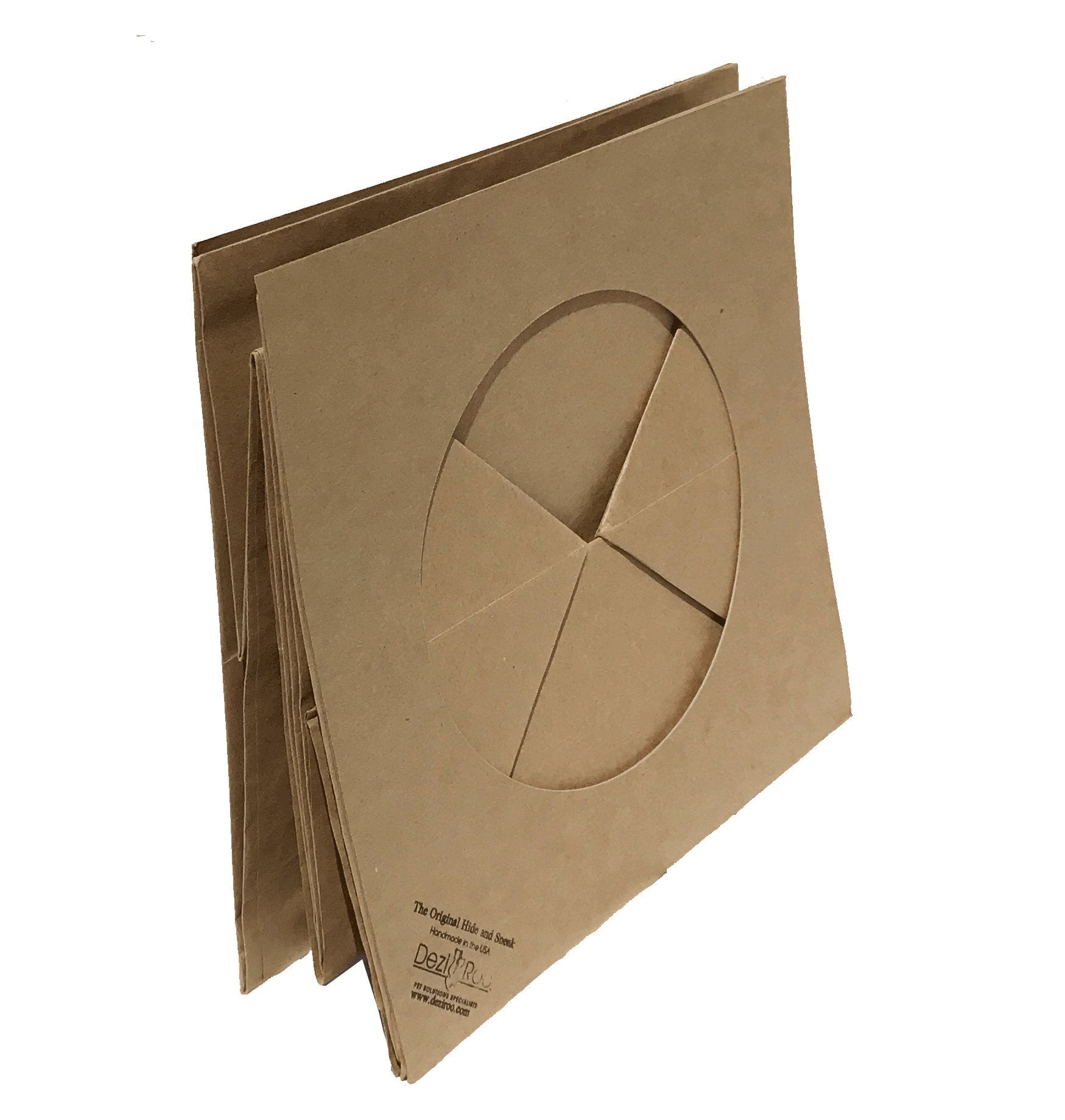 Dezi & Roo Hide And Sneak Collapsible Paper Cat Tunnel - Made In Usa - Designed By A Feline Vet - Interactive Cat Toy - Cat Enri