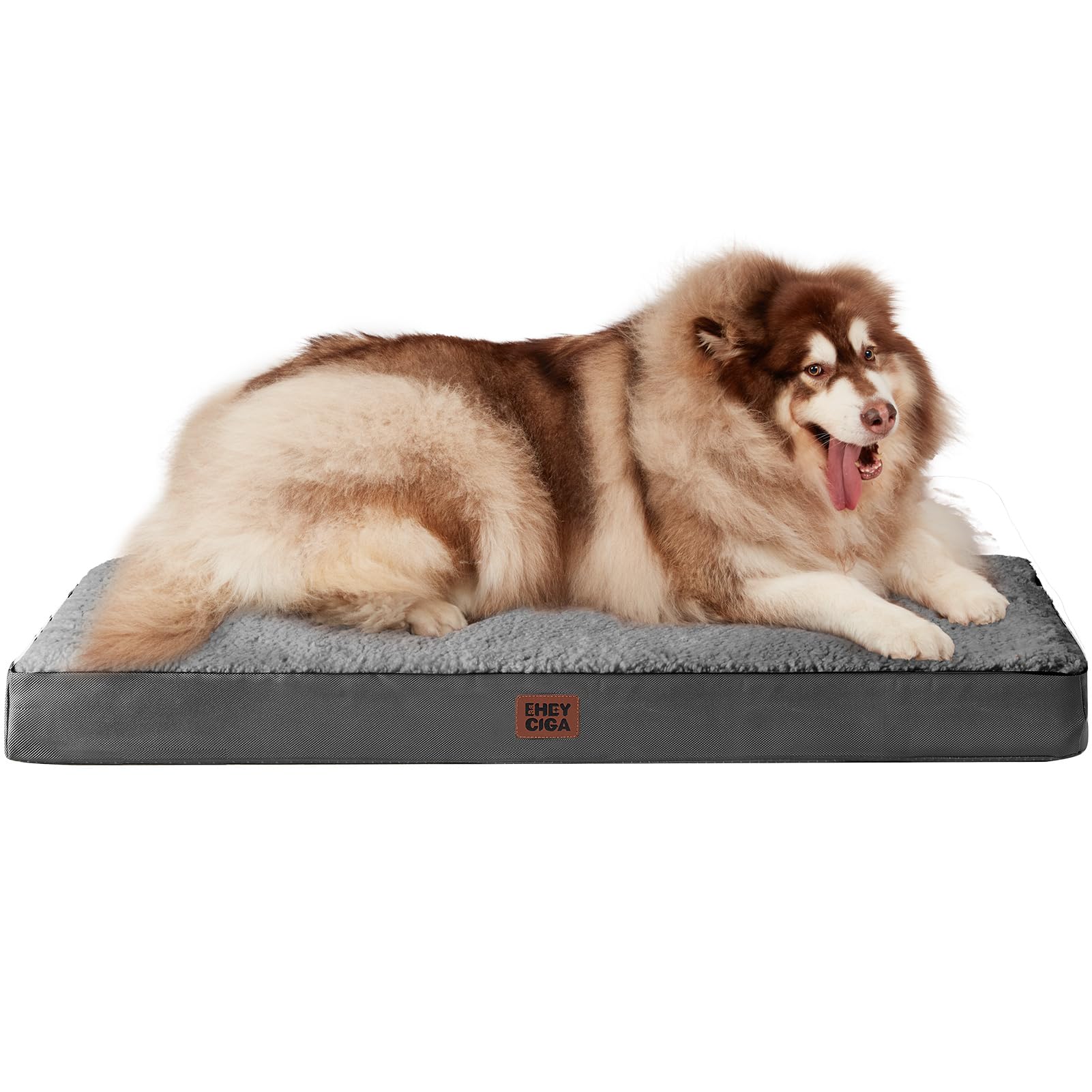 EHEYCIGA XXL Orthopedic Extra Large Washable Dog Bed, 127x91x10cm, Grey