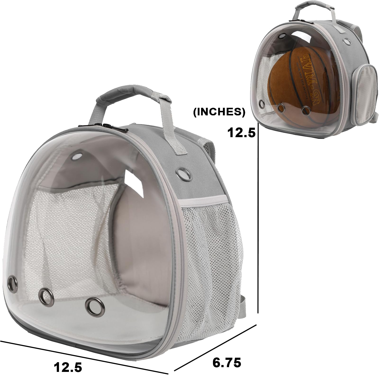 Leopard Gecko Travel Carrier,Bearded Dragon Travel Backpack With Harness And Leash Set,Space Capsule Clear Bubble Window Astrona