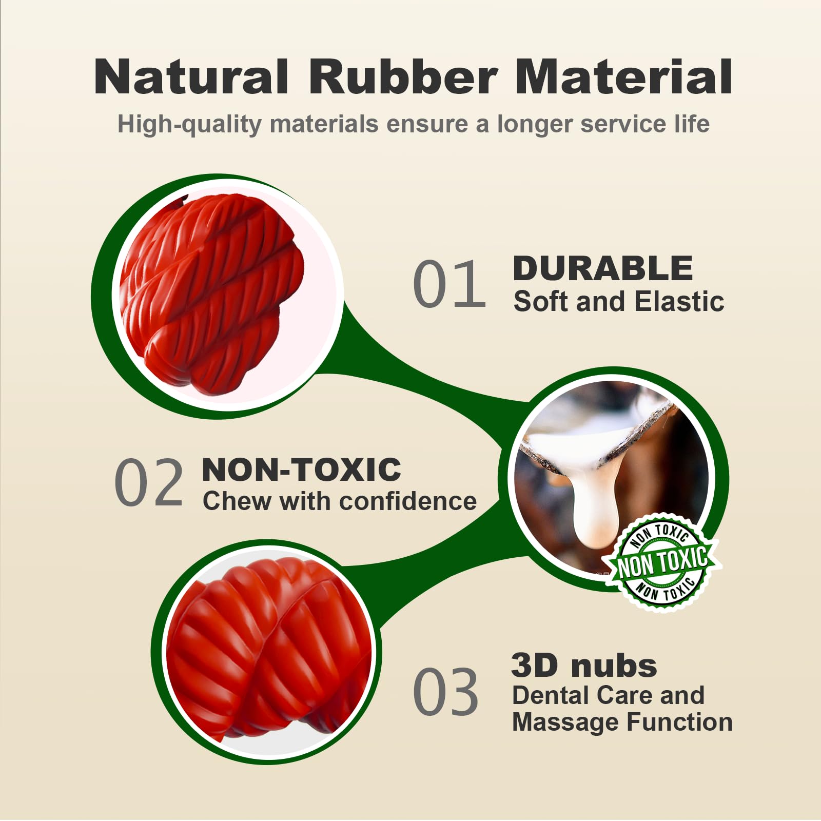 Doudele Dog Toys For Aggressive Chewers, Dog Toys For Medium Large Dogs, Toys For Traning, Indestructible Dog Toy With Beef Flav