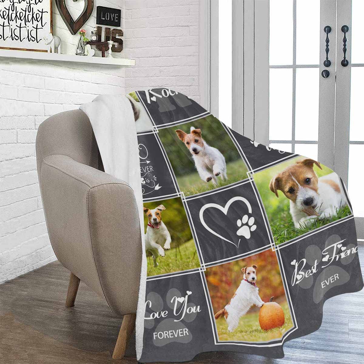 Artsadd Custom Memorial Blanket With Photos And Name-In Loving Memory Gifts Personalized For Loved Ones Lost-Remembrance Blanket