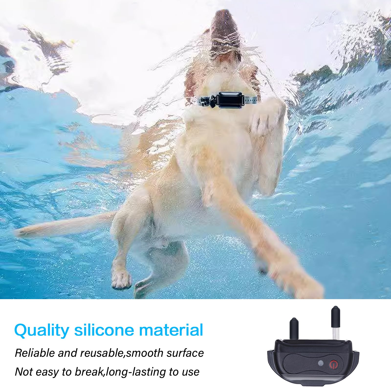 Sliverdew 16mm Black Column Rubber Sleeve for Prong Collar - 24 Shock Collar Tips Replacement for Dog Training & Anti Bark Collars