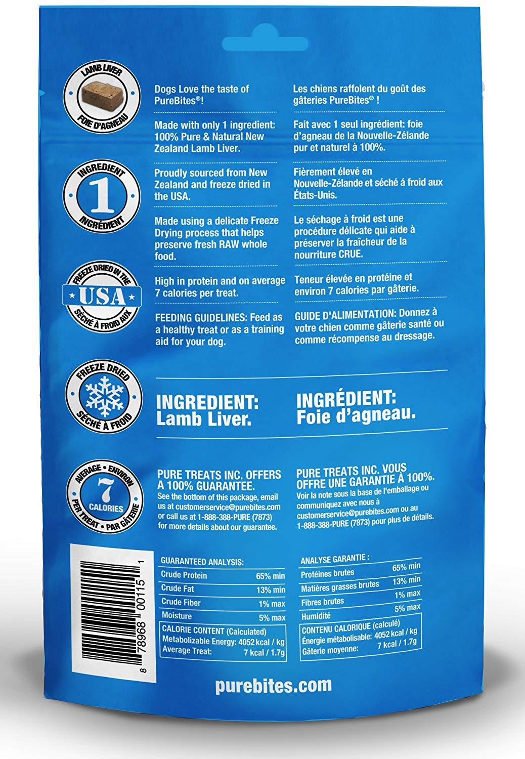 PureBites Lamb Liver Freeze Dried Dog Treats3