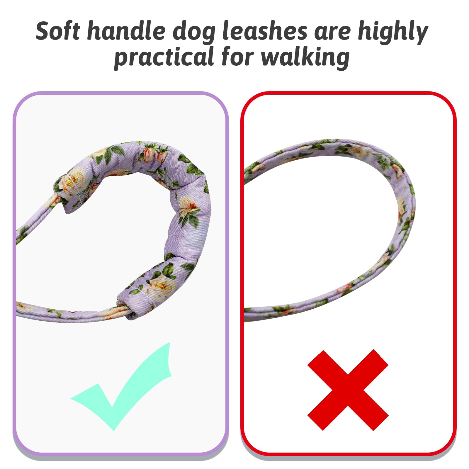 HSIGIO Dog Collar and Leash Set Girls Adjustable Puppy Collars with Floral Bow Tie for Small Medium Large Female Dogs, Light Pur