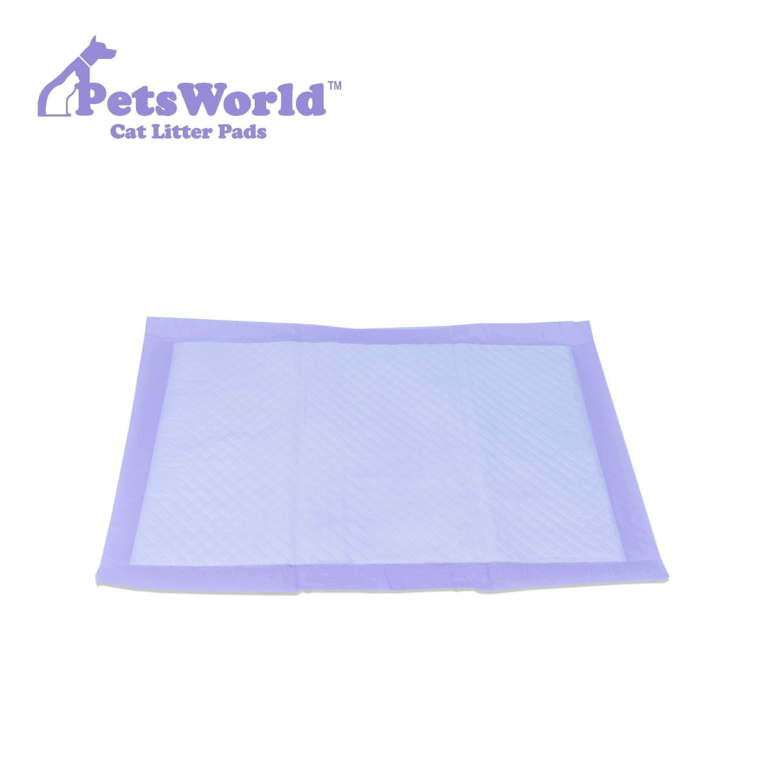 Petsworld Fresh Scented Cat Pads Refills For Tidy Cats Breeze Litter System 50 Pads For Cat Litter Box, 16.9X11.4 Inch