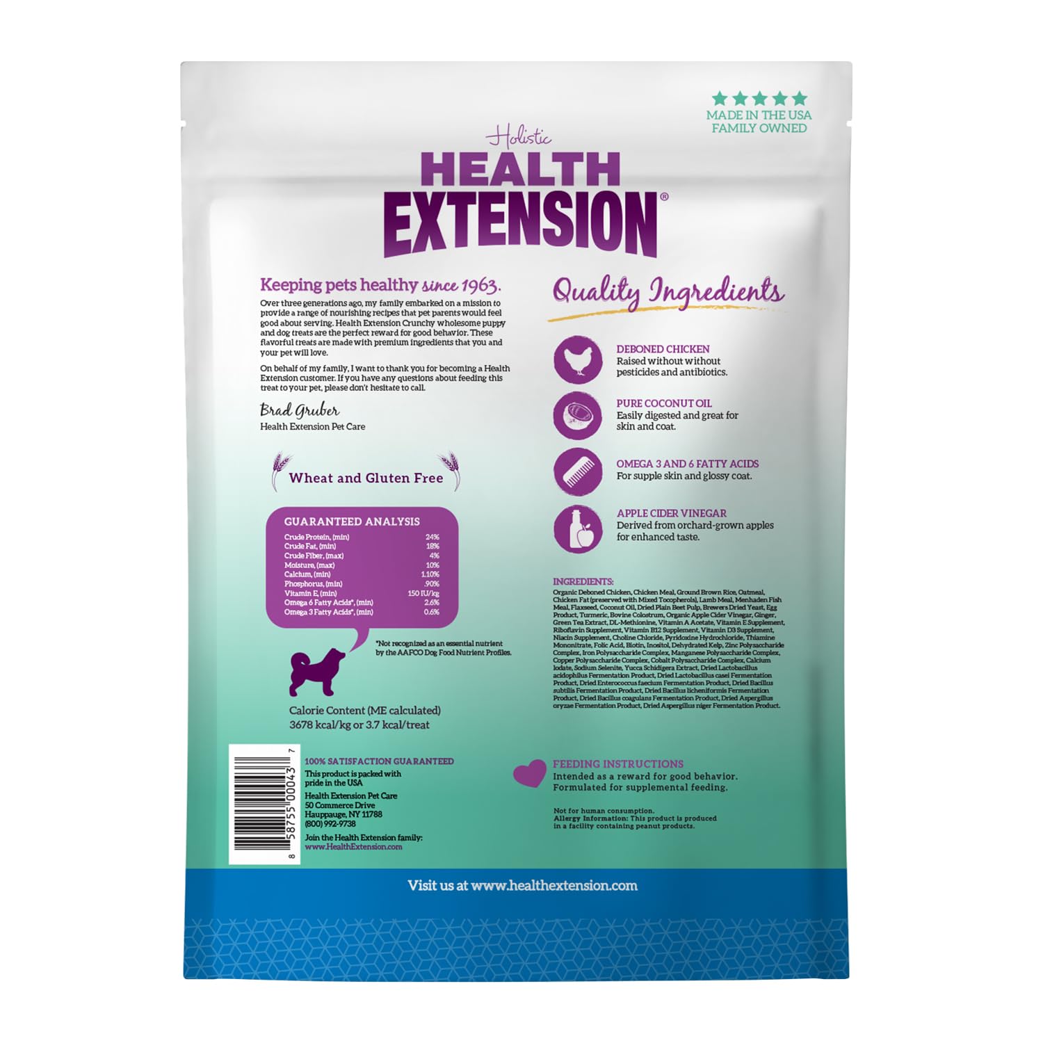Health Extension Chicken Flavor Dog Training Treats, 12oz - GMO-Free Crunchy Biscuits for Small Breeds, Added Vitamins & Minerals