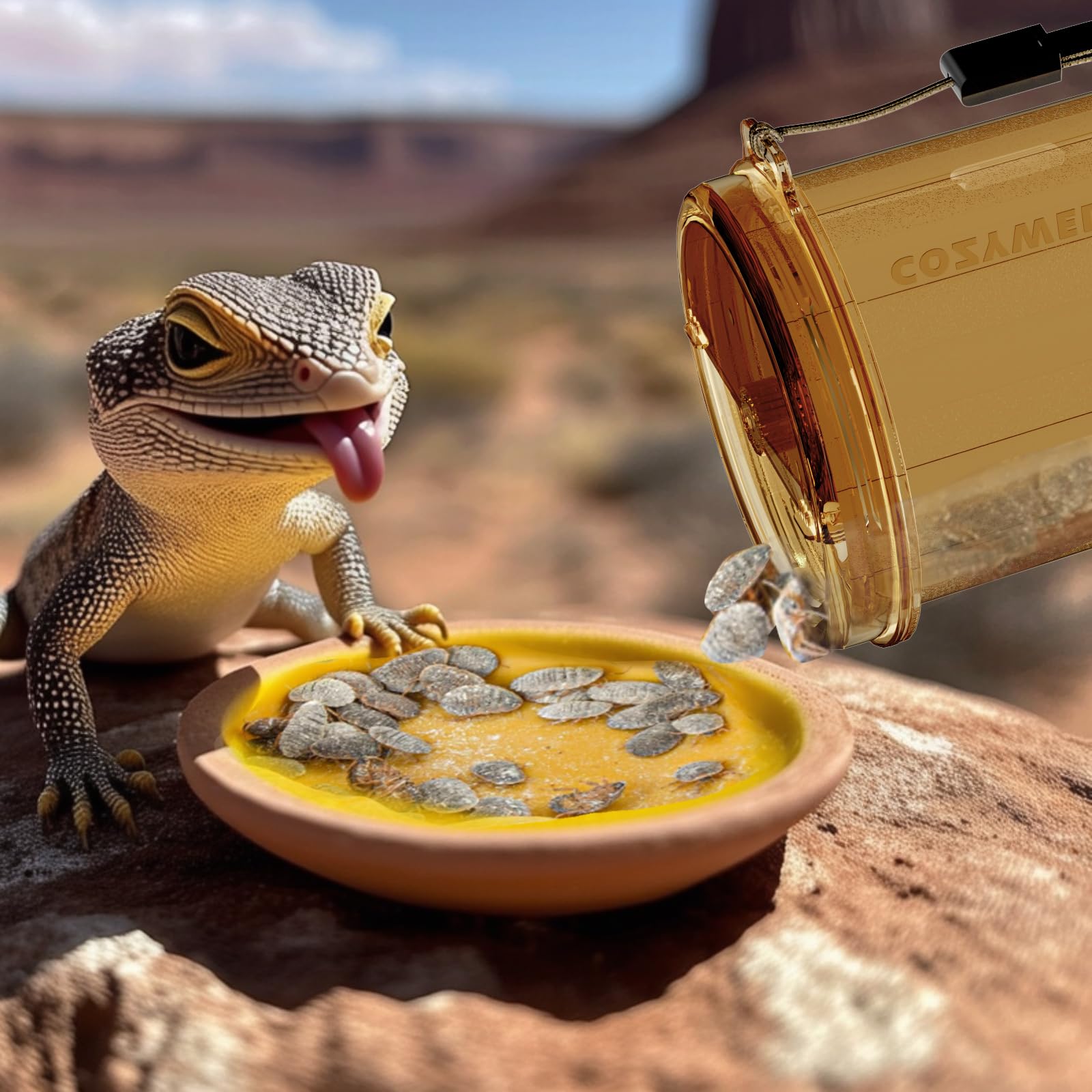 COZYWELL Cricket Calcium Powder Mixer for Reptiles,Easy-to-Use Cricket Keeper Calcium Shaker for Even Coating, Reptile Nutrition