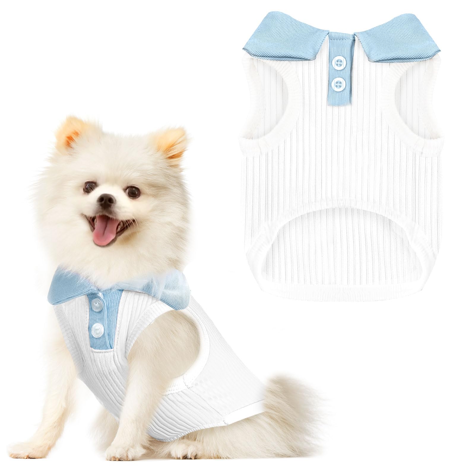 Axiijgl Dog Tshirts For Small Dogs Polo Shirt Stretchy Dog T Shirt Breathable Dogs Cooling Vest Sweatshirts Girl Boy Puppy Dachs