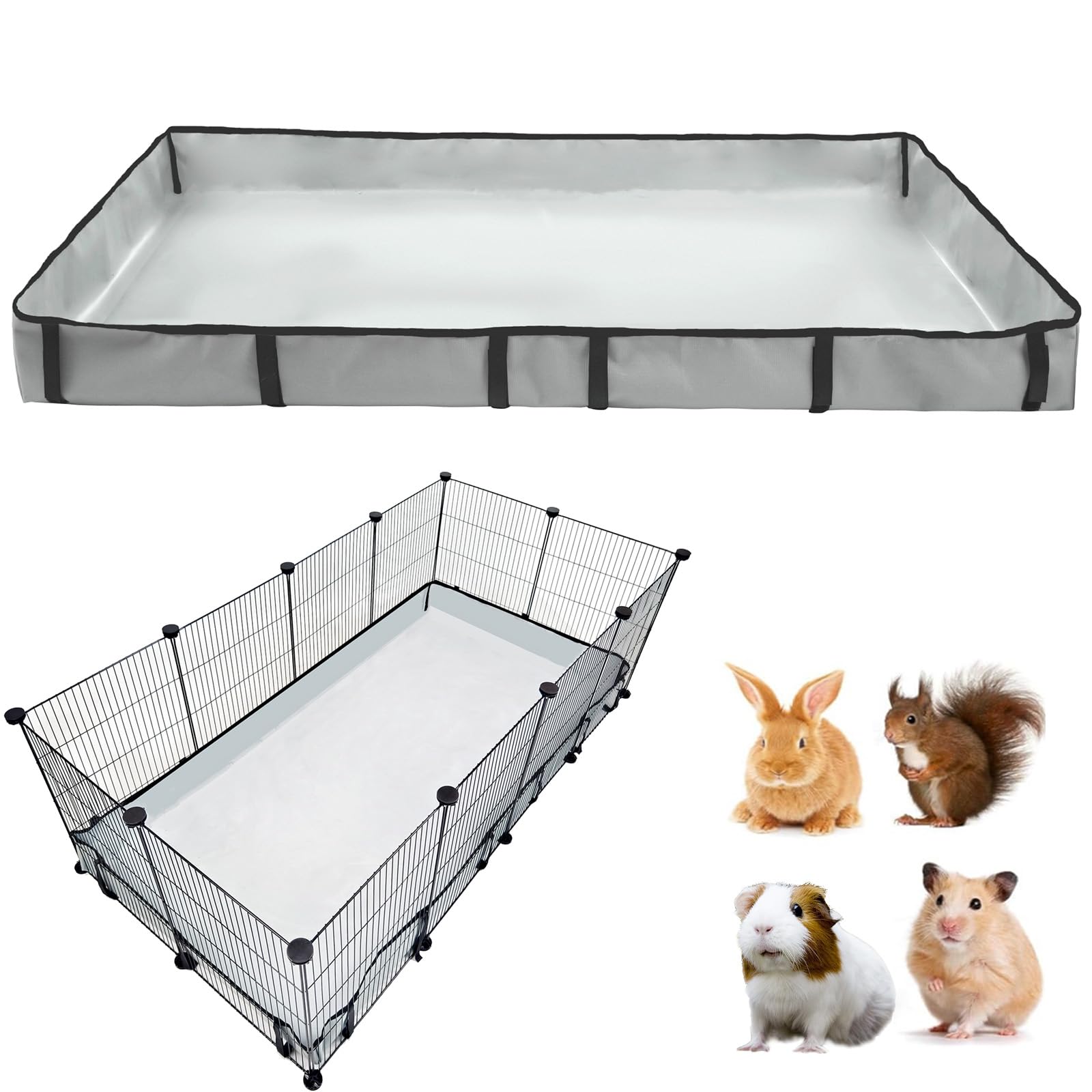 Dzwlkj Guinea Pig Cage Liner, Waterproof And Washable Base, 28'X56', Suitable For Rabbits, Bunny, Chinchillas, Hedgehog, Ferre