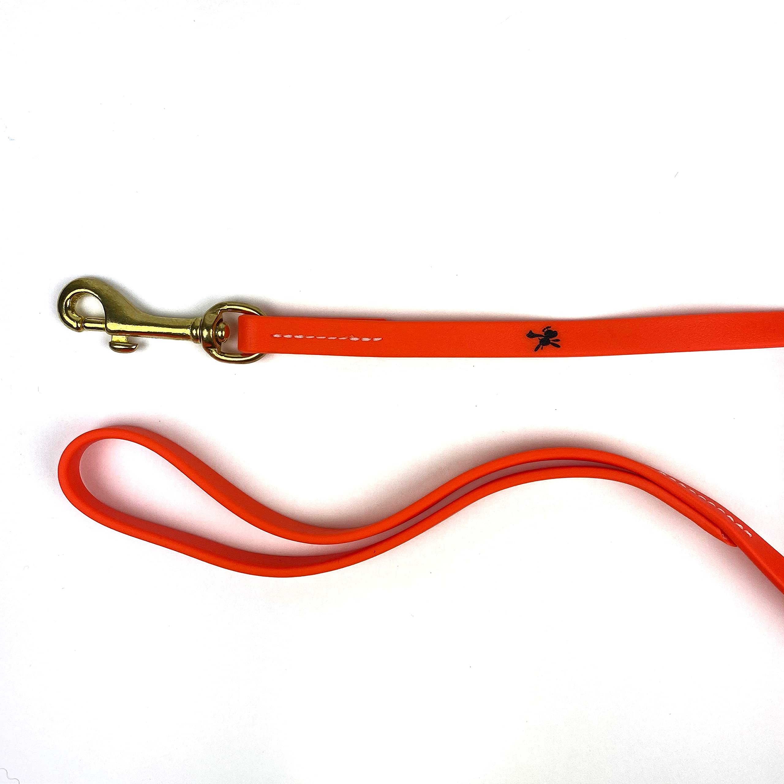 JIM HODGES DOG TRAINING Biothane Long Line Leash, 10ft, Orange - Washable, Waterproof for Dogs and Puppies
