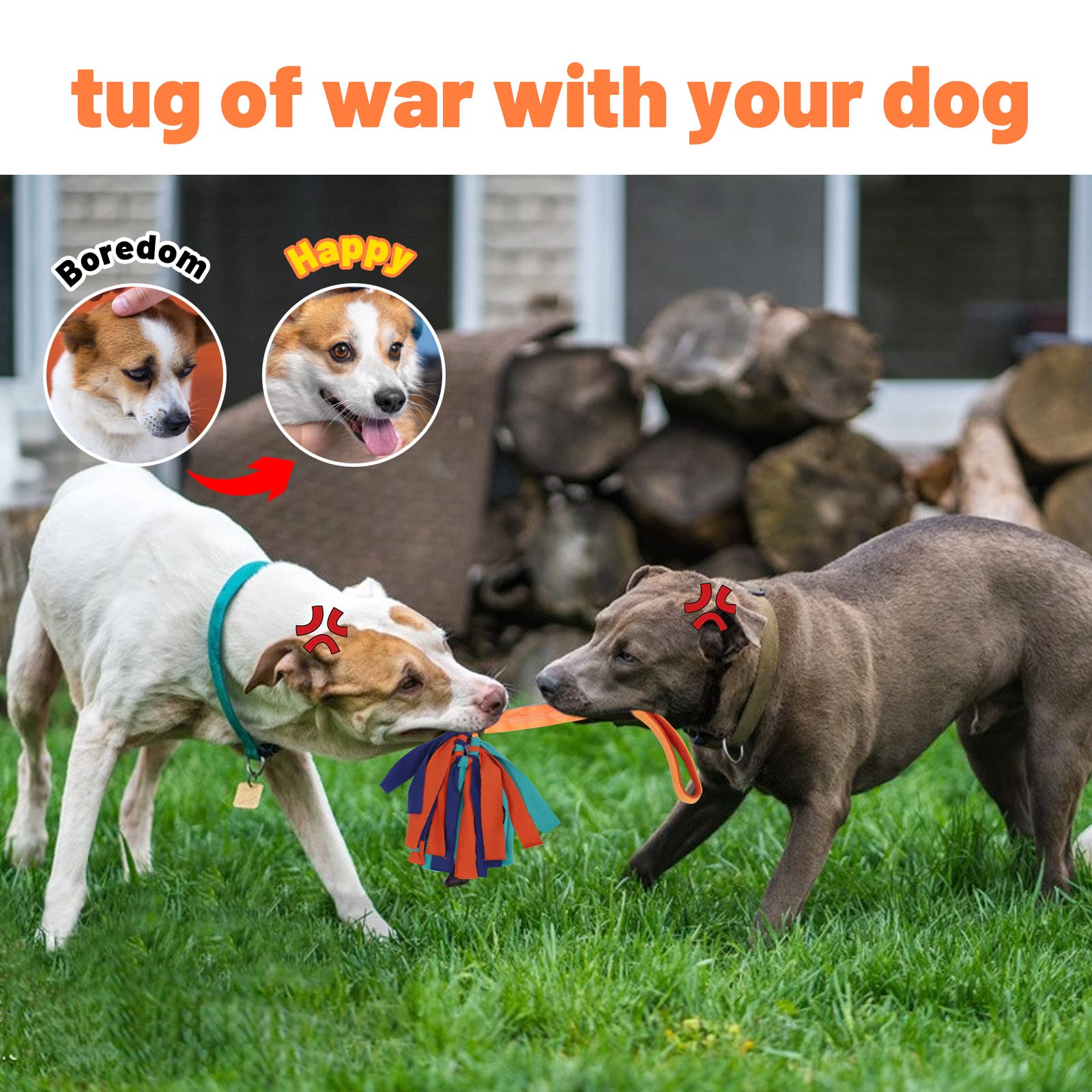 wodoca Interactive Dog Toys, Dog Rope Toys for Aggressive Chewers -Tough Rope Tug of War Dog Toys, Dog Tug Toy for Boredom for S