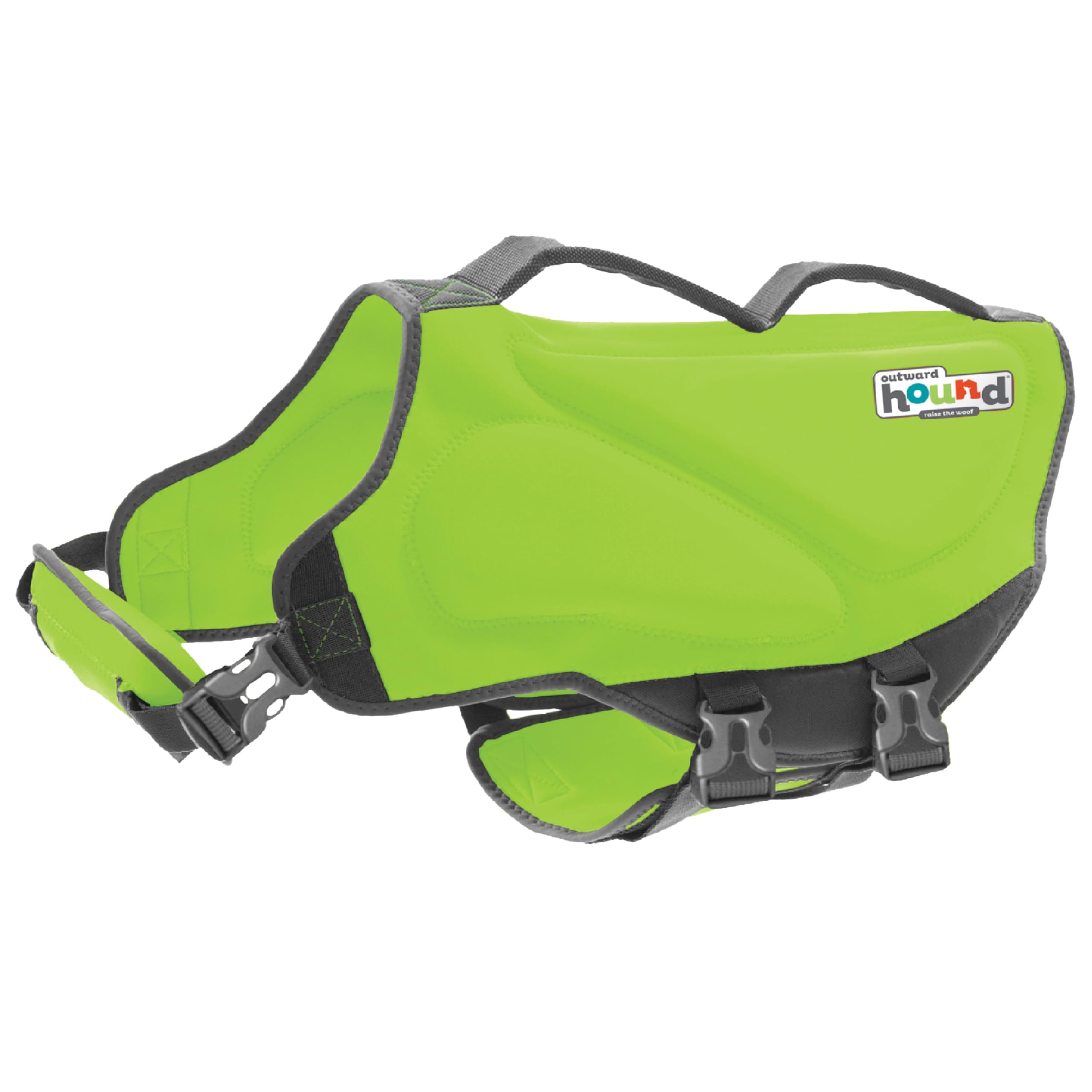 Outward Hound Dawson Swim Green Dog Life Jacket, Medium