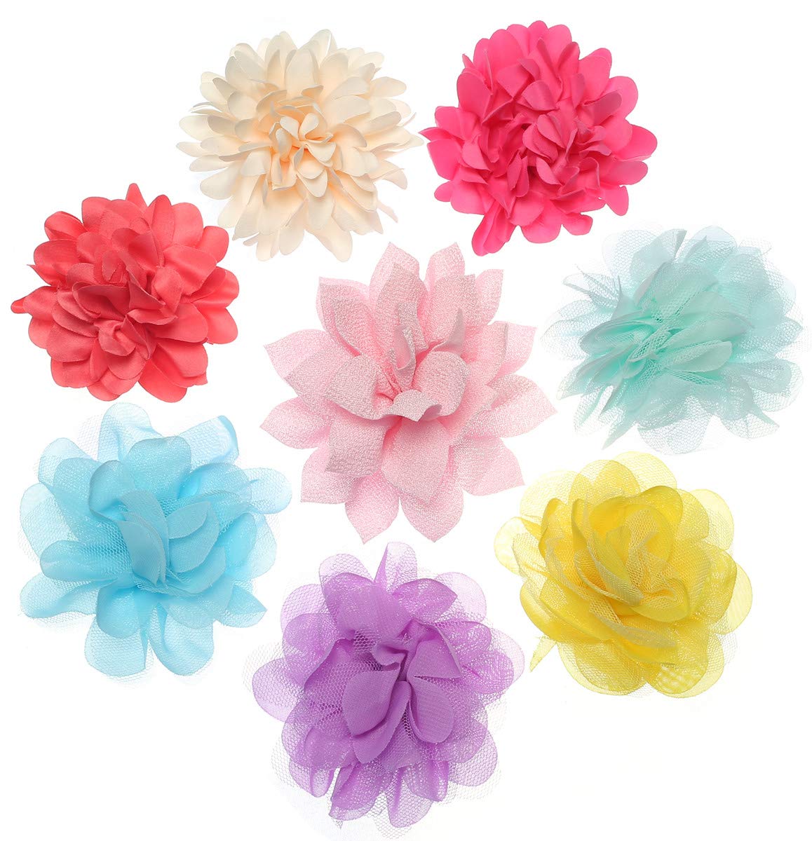 Boombone Dog Collar Flowers Accessory,Pack Of 8 Flower Charms Sliders For Dog Collars