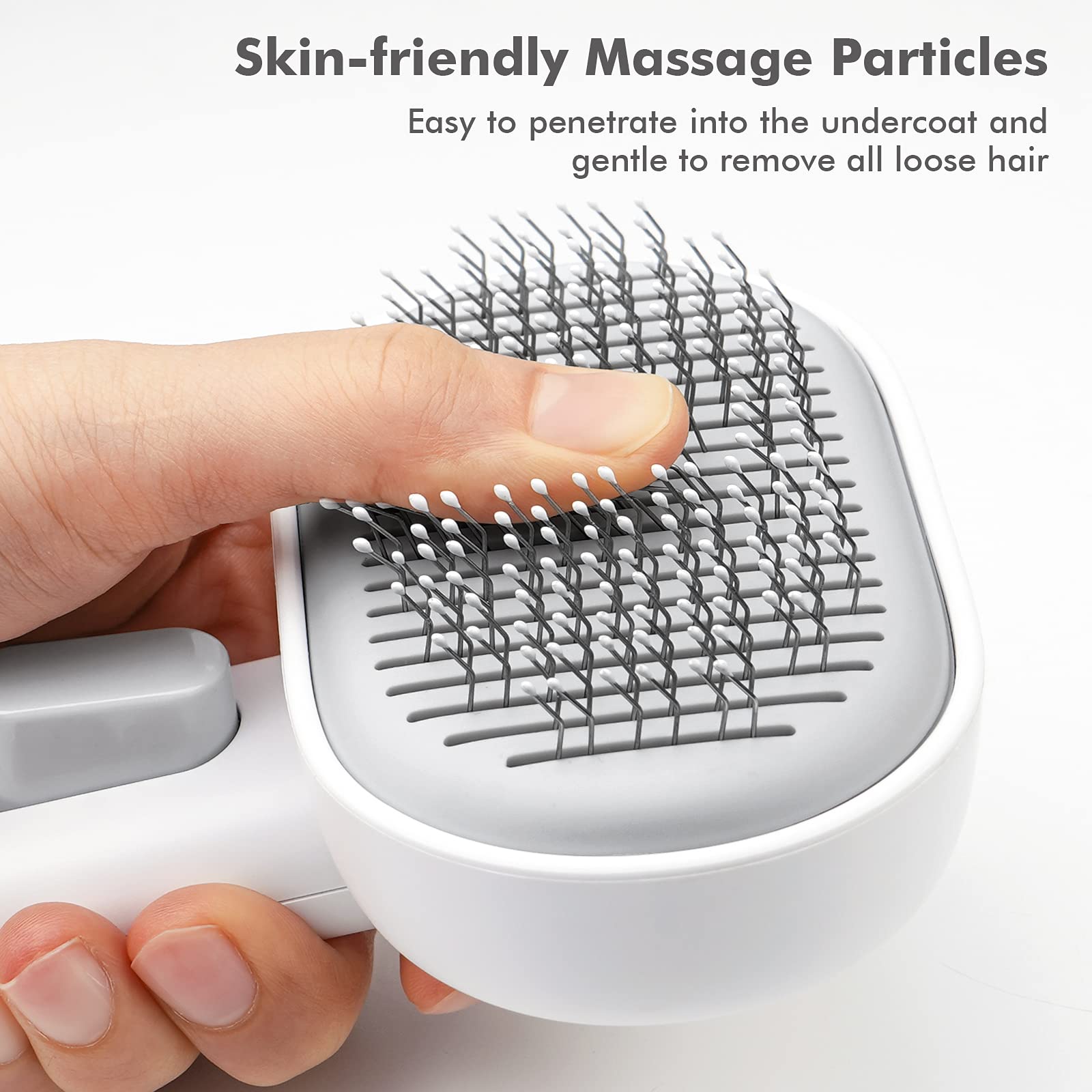 Aumuca Cat Brush With Release Button, Cat Brushes For Indoor Cats Shedding, Cat Brush For Long Or Short Haired Cats, Cat Grooming Brush Cat Comb For Kitten Rabbit Massage Removes Loose Fur