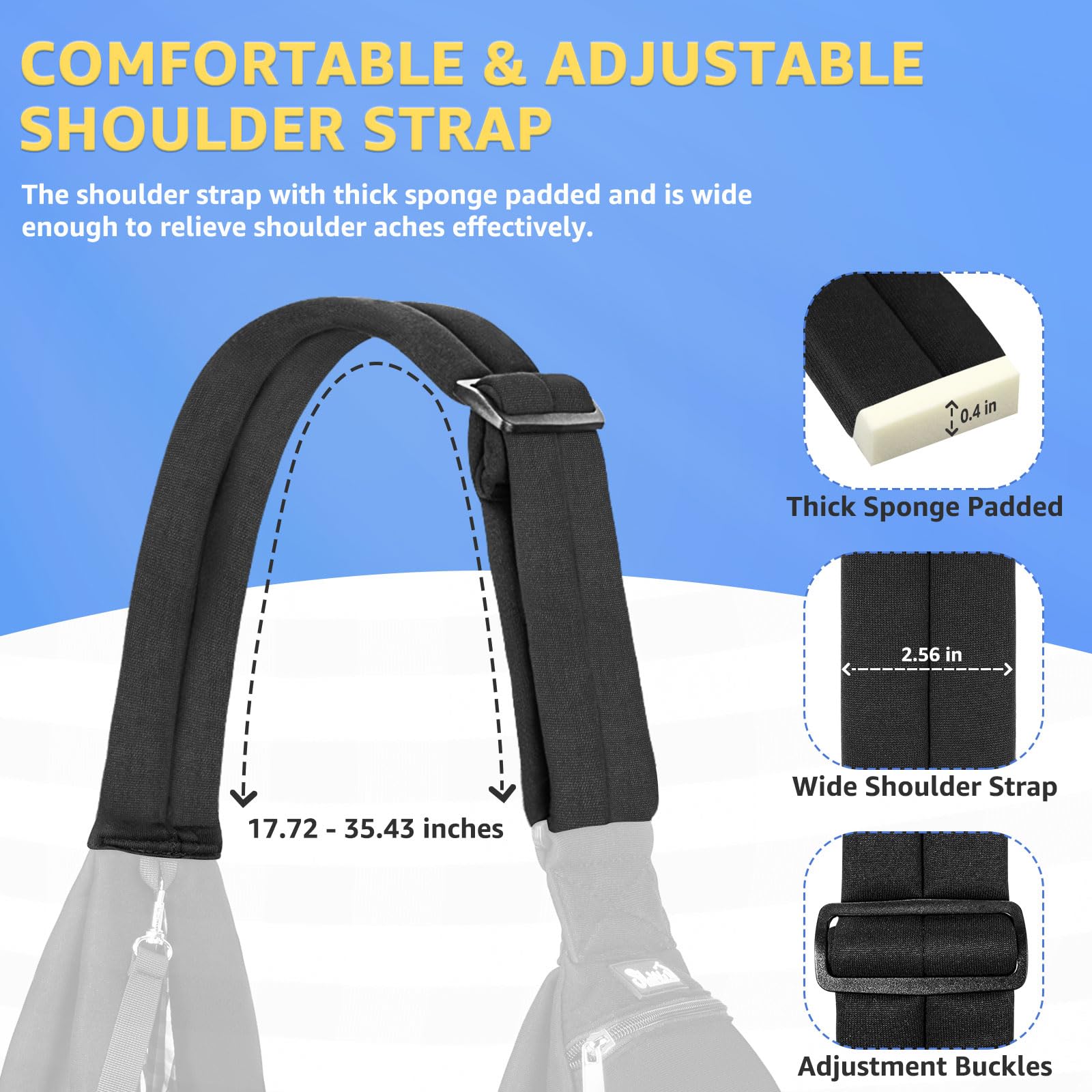 Lukovee Pet Sling, Hand Free Dog Sling Carrier Adjustable Padded Strap Tote Bag, Shoulder Bag With Front Pocket Safety Belt Carr