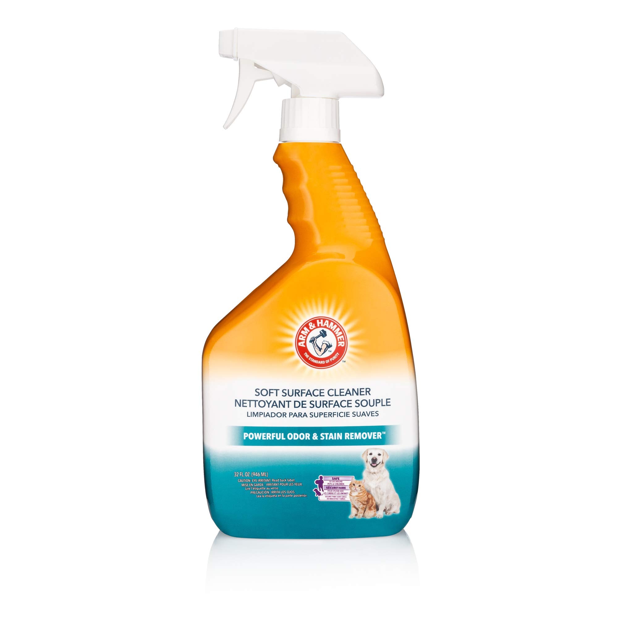 Arm & Hammer Stain Cleaner, Pet Fresh Soft Surface For Carpet And Upholstery, Eliminates Stains And Odors, 32Oz Bottle