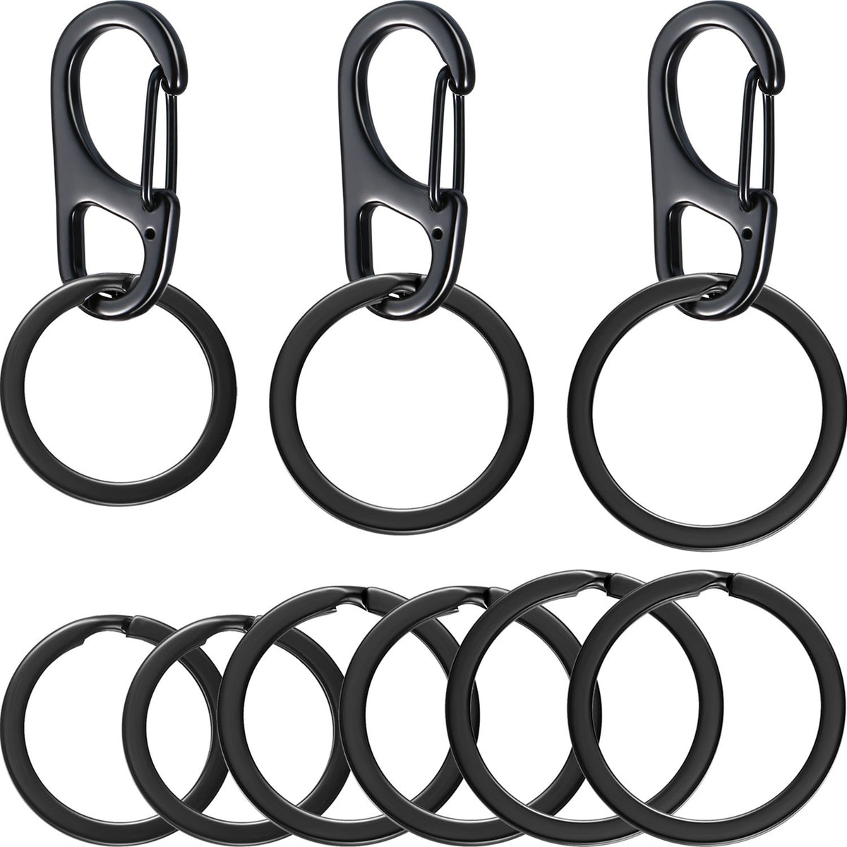 12 Pieces Dog Tag Clips Pet Tag Rings ID Holder for Dogs and Cats, 3 ...