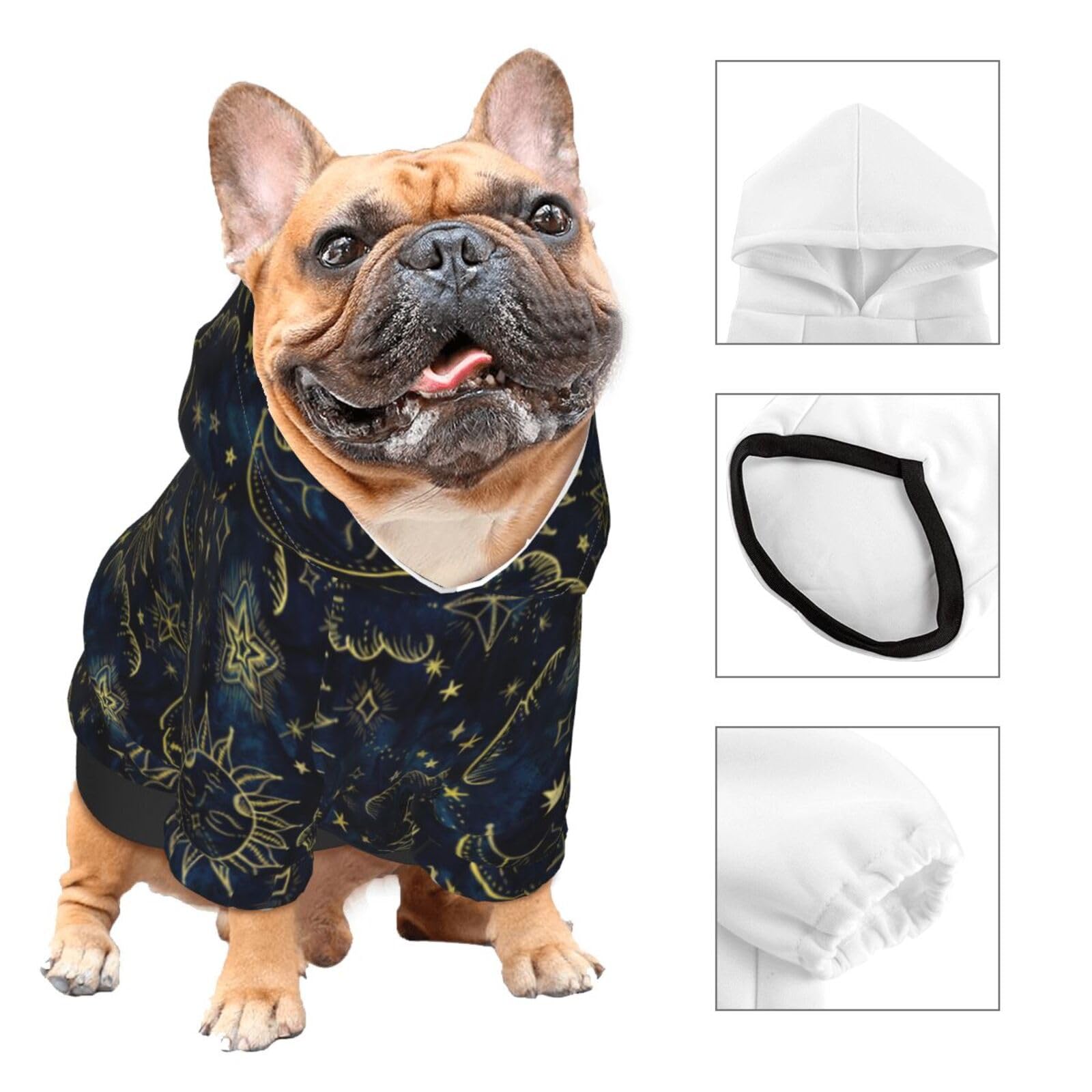 Stay Warm In Style With Dog Hoodie Sweater For Pets (Sun Moon Boho Astrology)