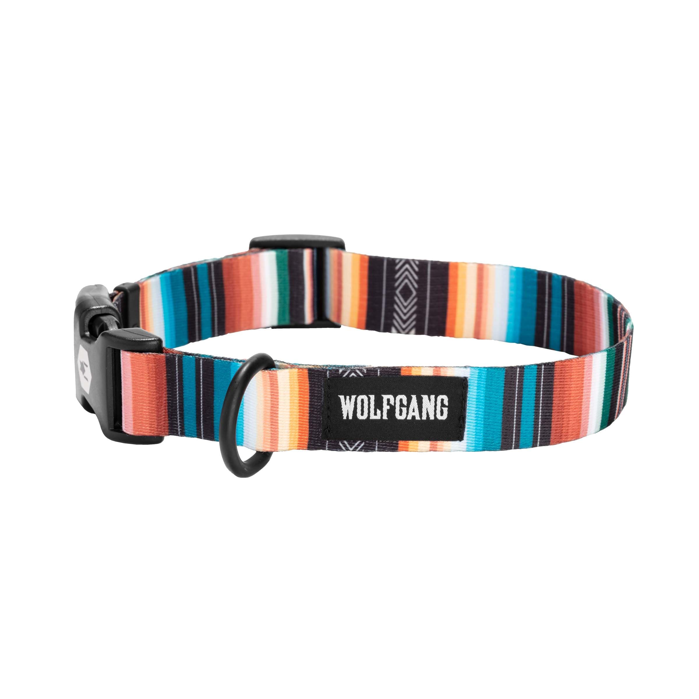 Wolfgang Heavy Duty, Adjustable Dog Collar With Quick Release Nylon Buckle For Walking & Training, Lostart Print, Medium