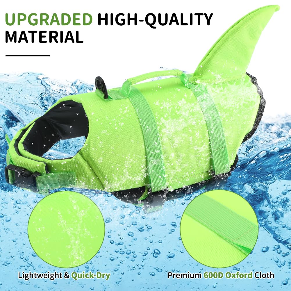 Emust Dog Life Vests, Dogs Floats For Swimming, Boat, Pool, Ripstop Dog Life Jacket With High Buoyancy And Lift Handle For Small