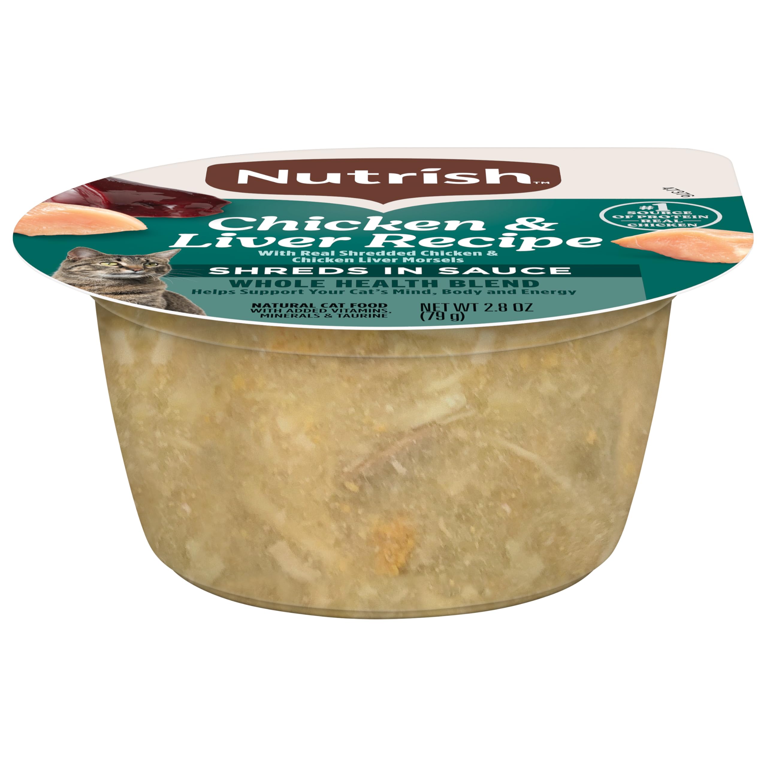 Nutrish Rachael Ray Grain Free Wet Cat Food, Chicken & Liver Recipe, 2.8 oz. Cup, 24 Count