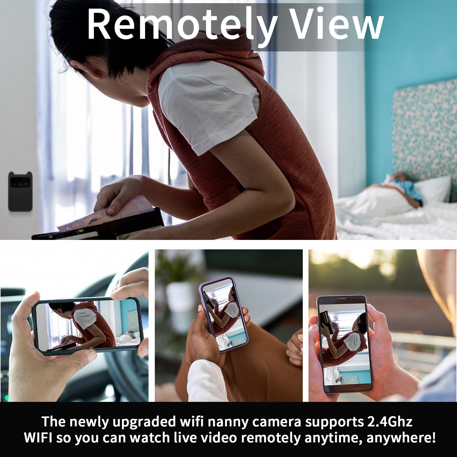 LUOHE Security Indoor Camera Portable Devices (Android/iOS)/4MP Cameras for Home Security Wireless WiFi/Puppy Camera with 24/7 L