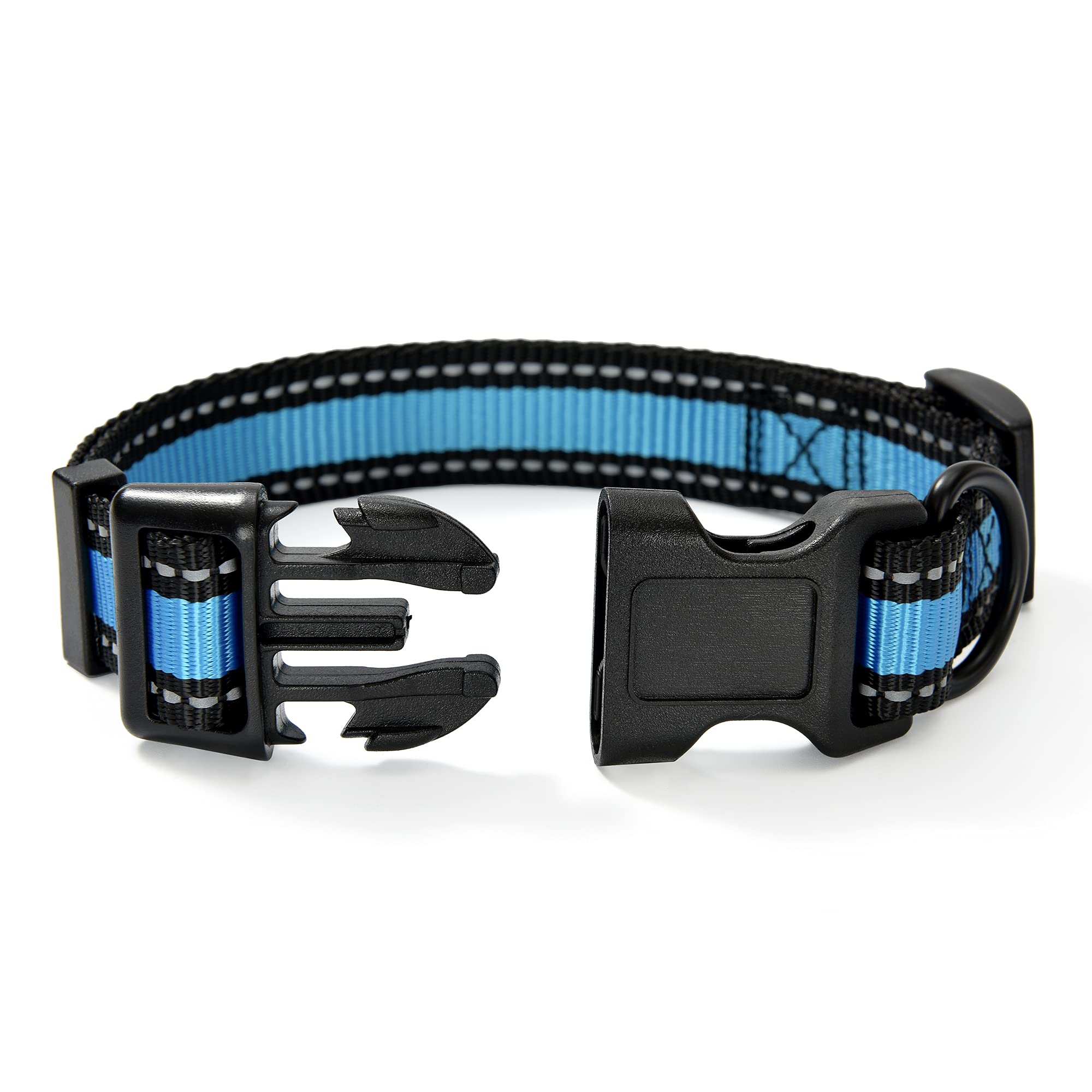 Mile High Life Dog Collar | Nylon Reflective Dog Collars | Light Weight Puppy Collars | Blue Dog Collars For Small Dogs (Blue, X
