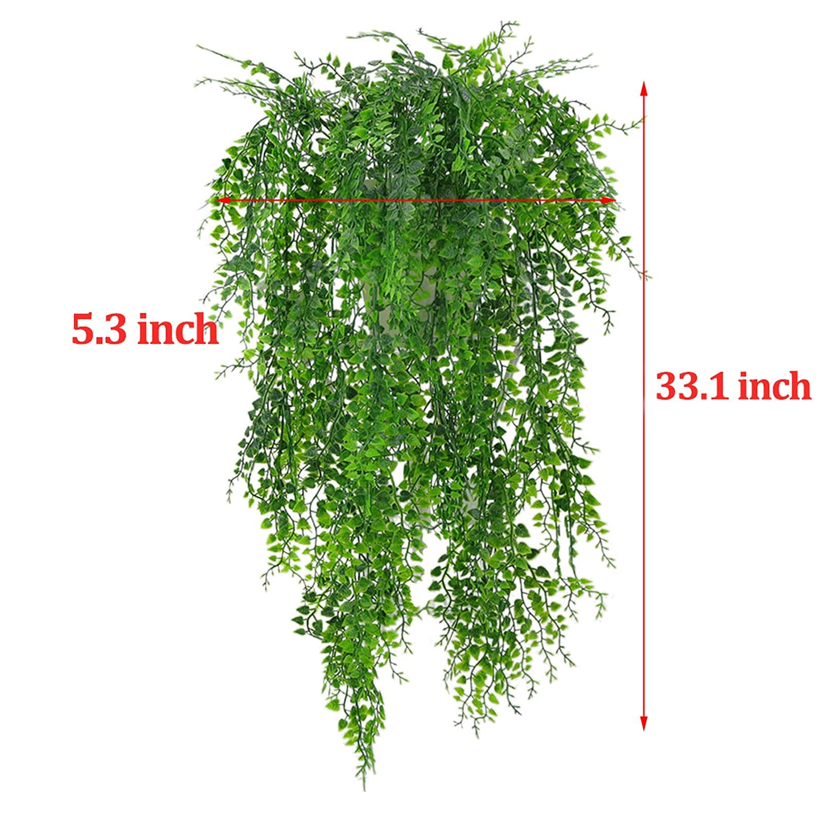 Hercocci 3 Pack Reptile Plants, Terrarium Hanging Plants Vines Artificial Leaves Habitat Decorations With Suction Cup For Bearded Dragon Hermit Crab Lizard Snake Geckos Chameleon