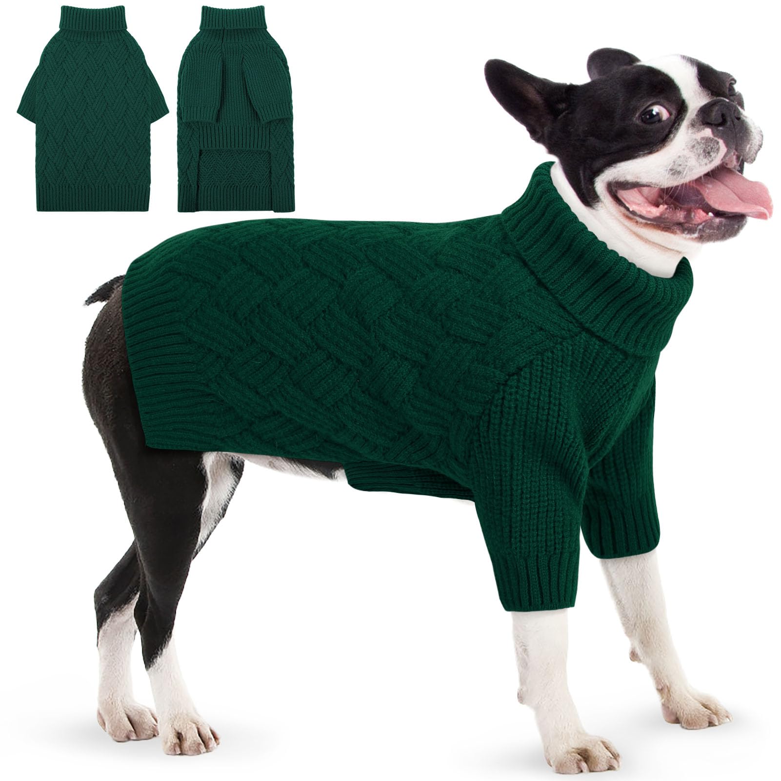 AOFITEE Dog Sweater, Dog Sweaters for Medium Dogs Girl, Warm Dog Christmas Sweater, Winter Medium Dog Sweaters Female Male, Clas