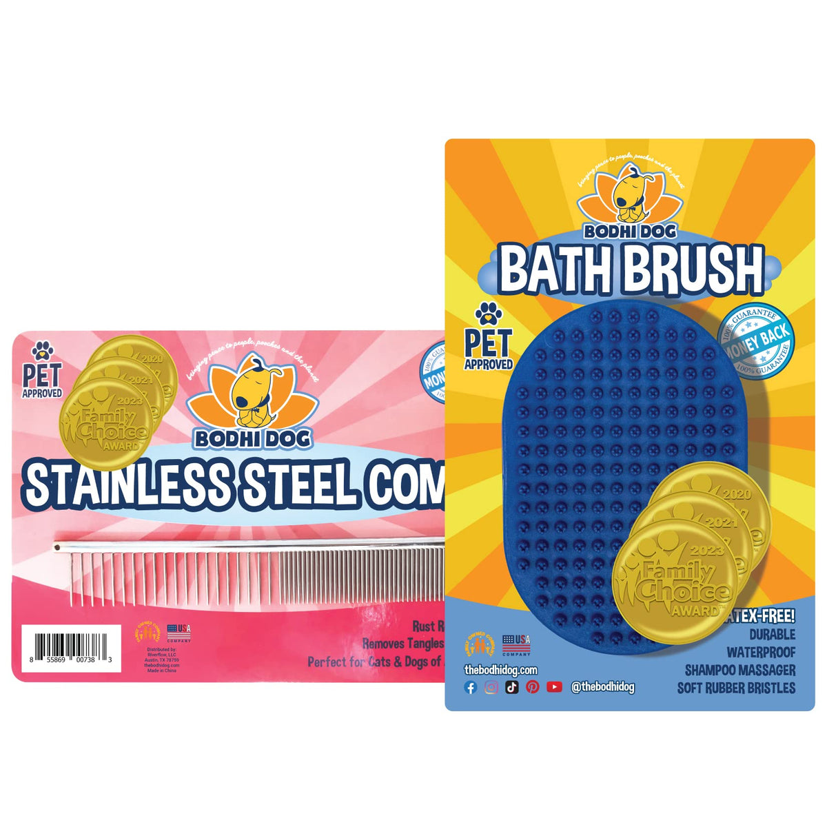 Bodhi Dog Shampoo Brush | Pet Shower & Bath Supplies For Cats & Dogs | Dog Grooming Bath Brush For Long & Short Hair Dog Scrubbe