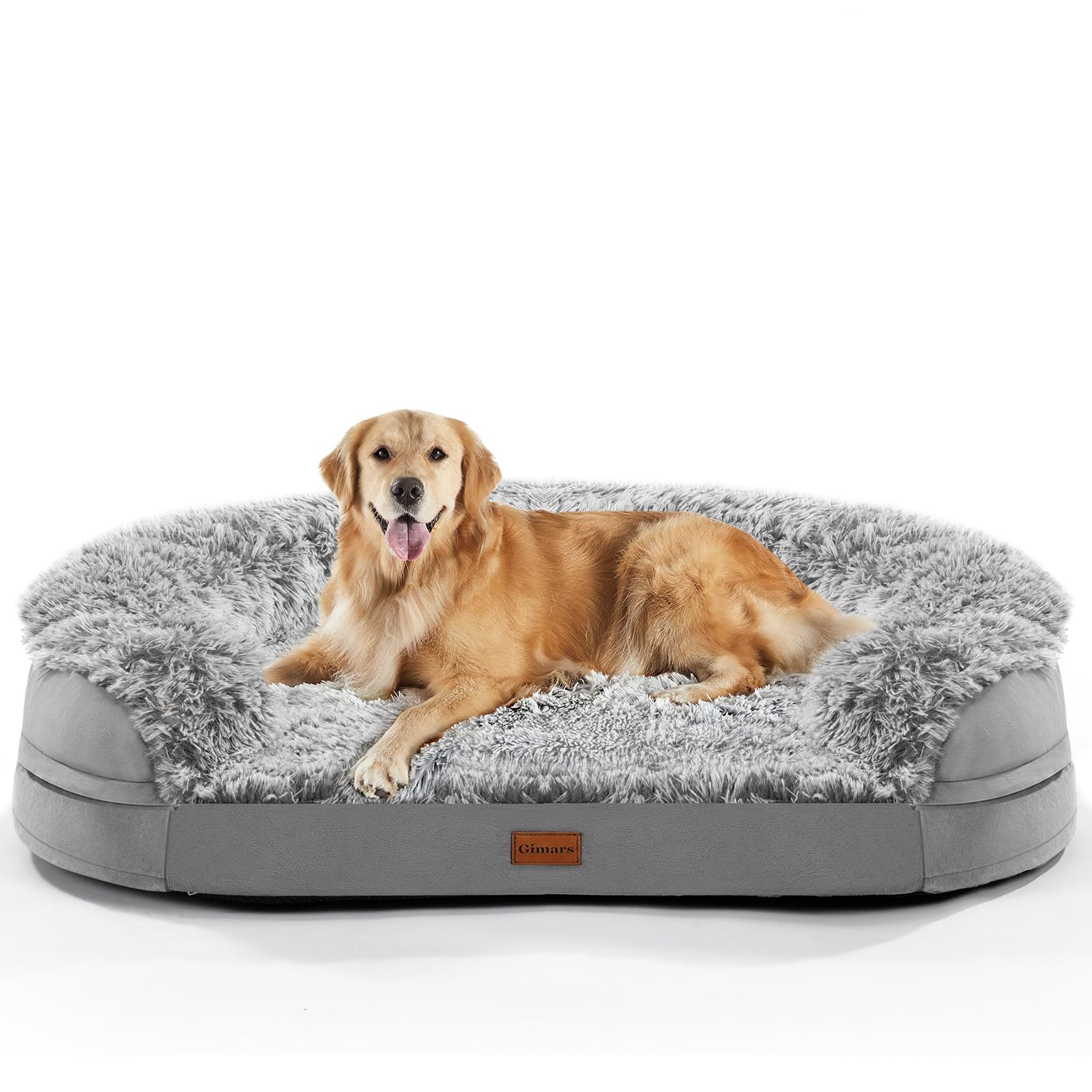 3.7 Inch Thickened Orthopedic Dog Beds For Large Dogs,Supportive Dog Sofa Bed With 28D Egg-Crate Foam, Removable Washable Plush 