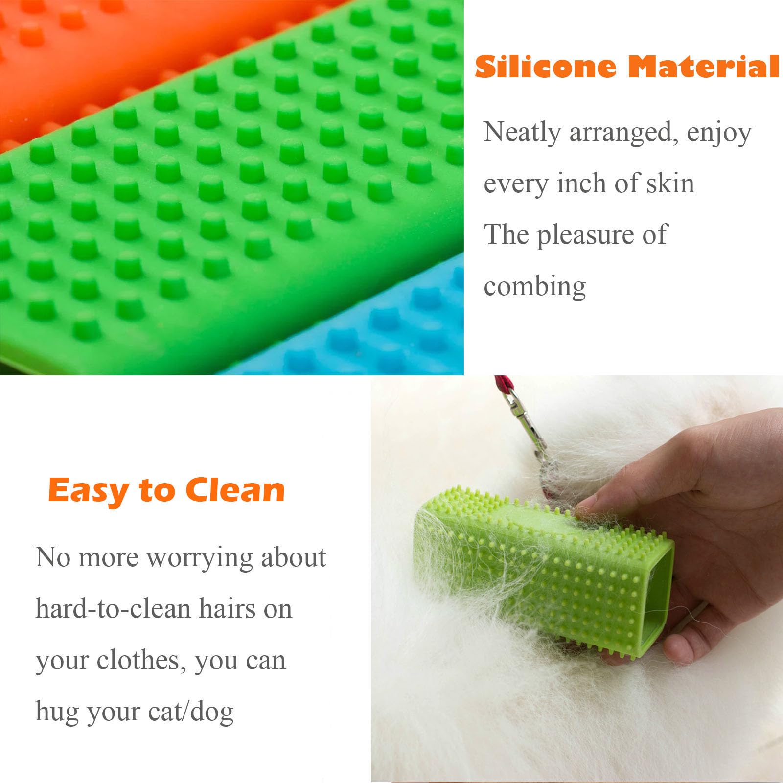 2 Pieces Pet Dog Cat Hair Remover, Block Roller Cleaner, Hollow Silicone Cleaner Brush For Sofa, Car Interiors, Furnishings, Car