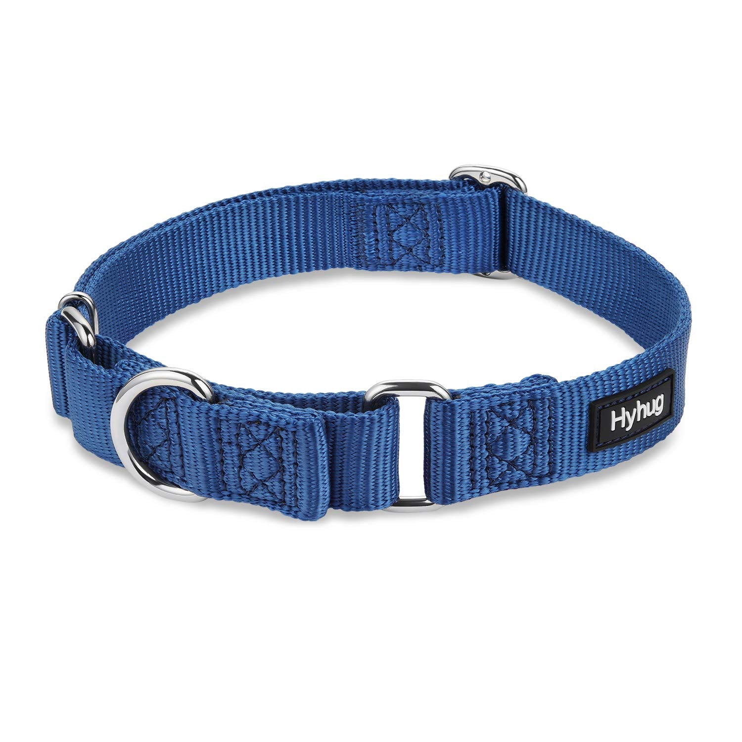 Hyhug Pets Premium Upgraded Heavy Duty Nylon Anti-Escape Martingale Collar For Puppy Dogs Comfy And Safe - Professional Training, Daily Use Walking. (Small, Classic Blue)